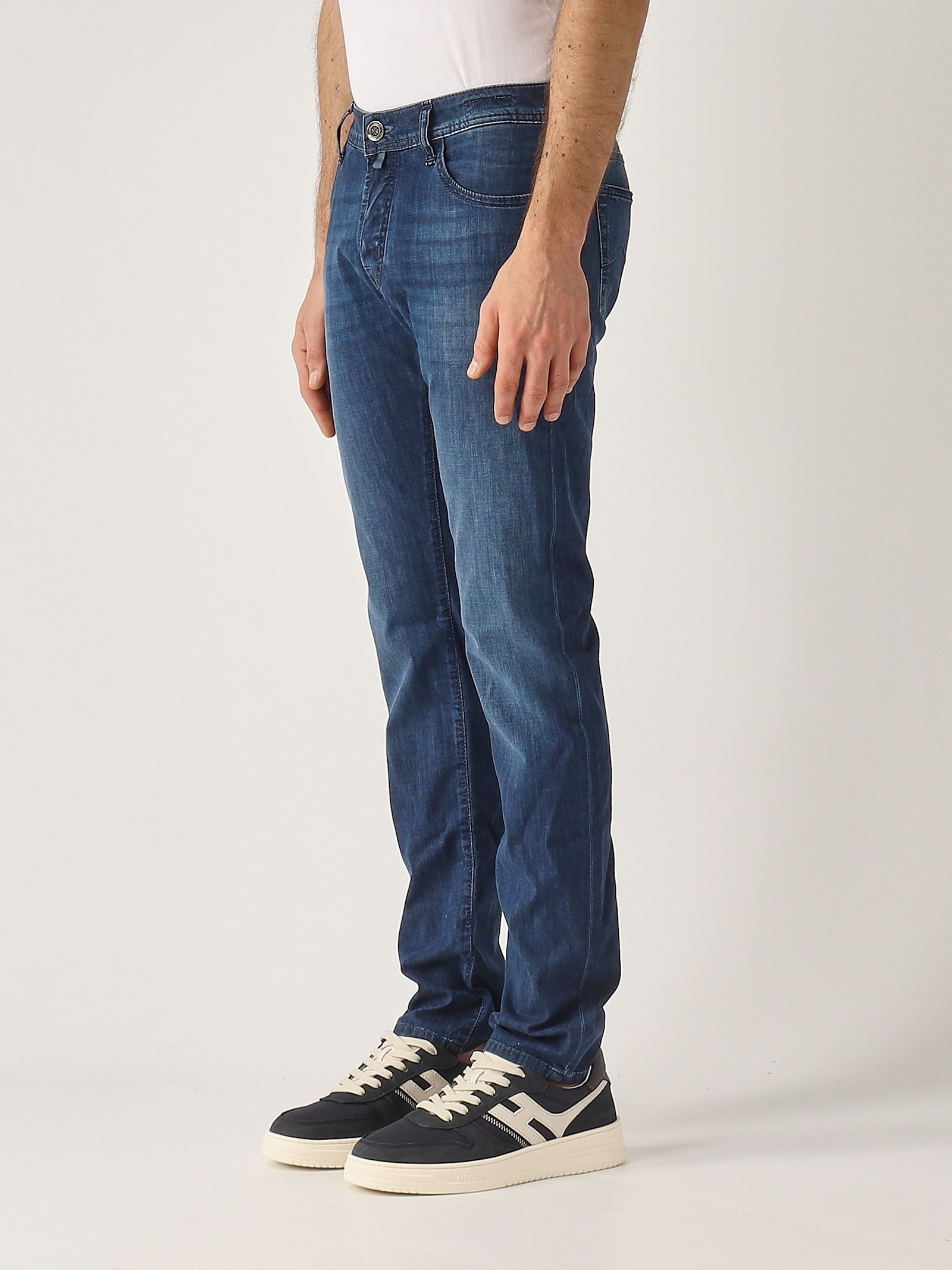 Jacob Cohen Slim Fit Trousers Five Pockets In Blue