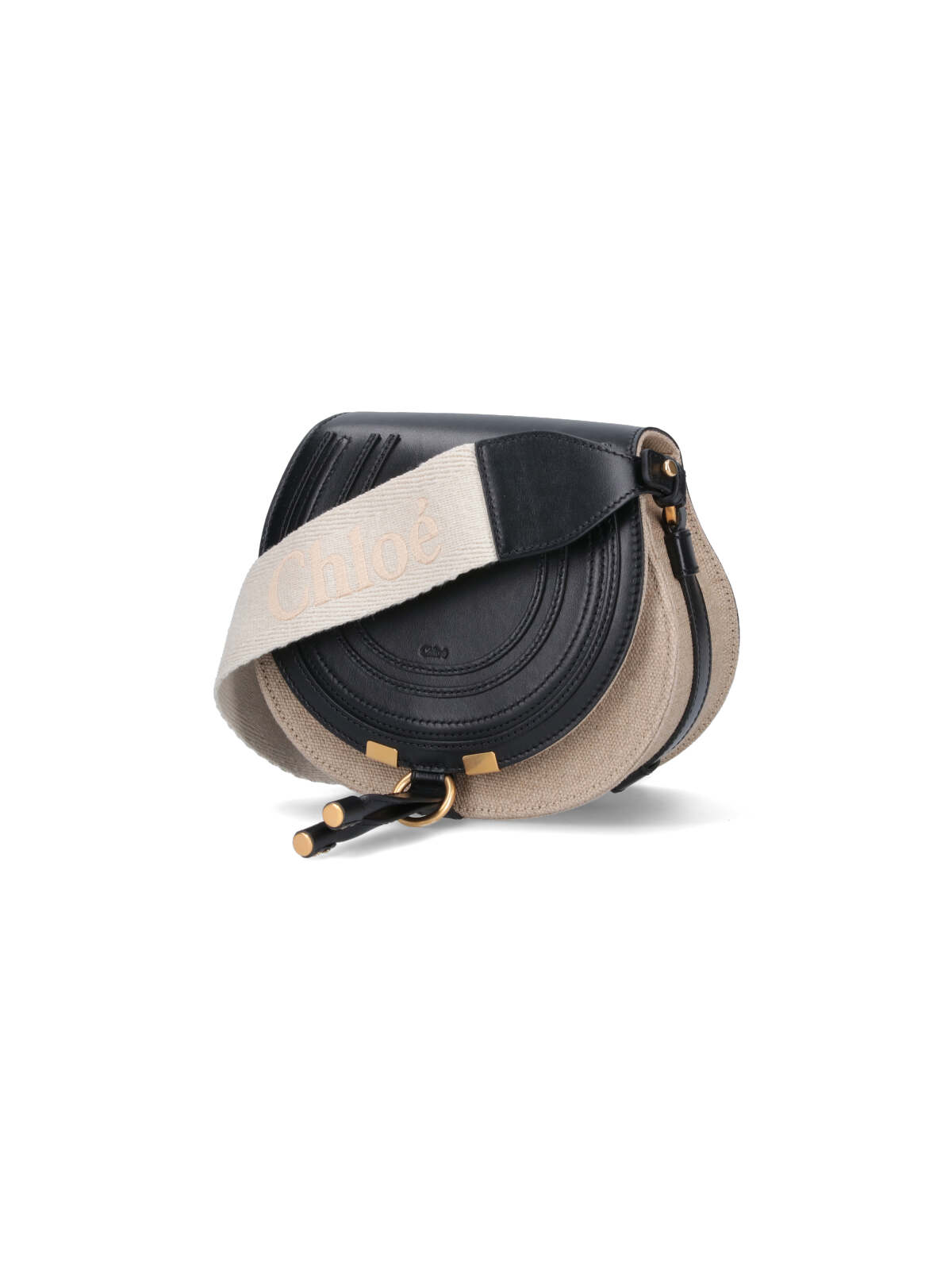 Shop Chloé Small Crossbody Bag Marcie In Black