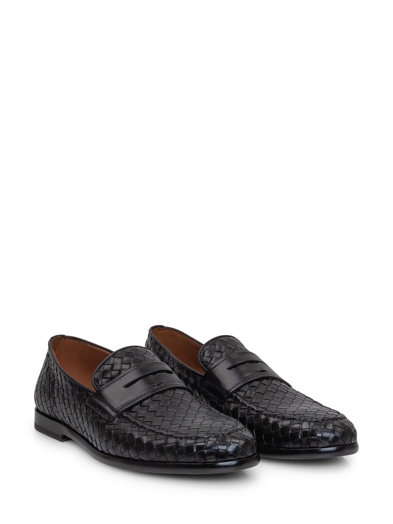 Shop Doucal's Penny Loafer In Fdo Nero