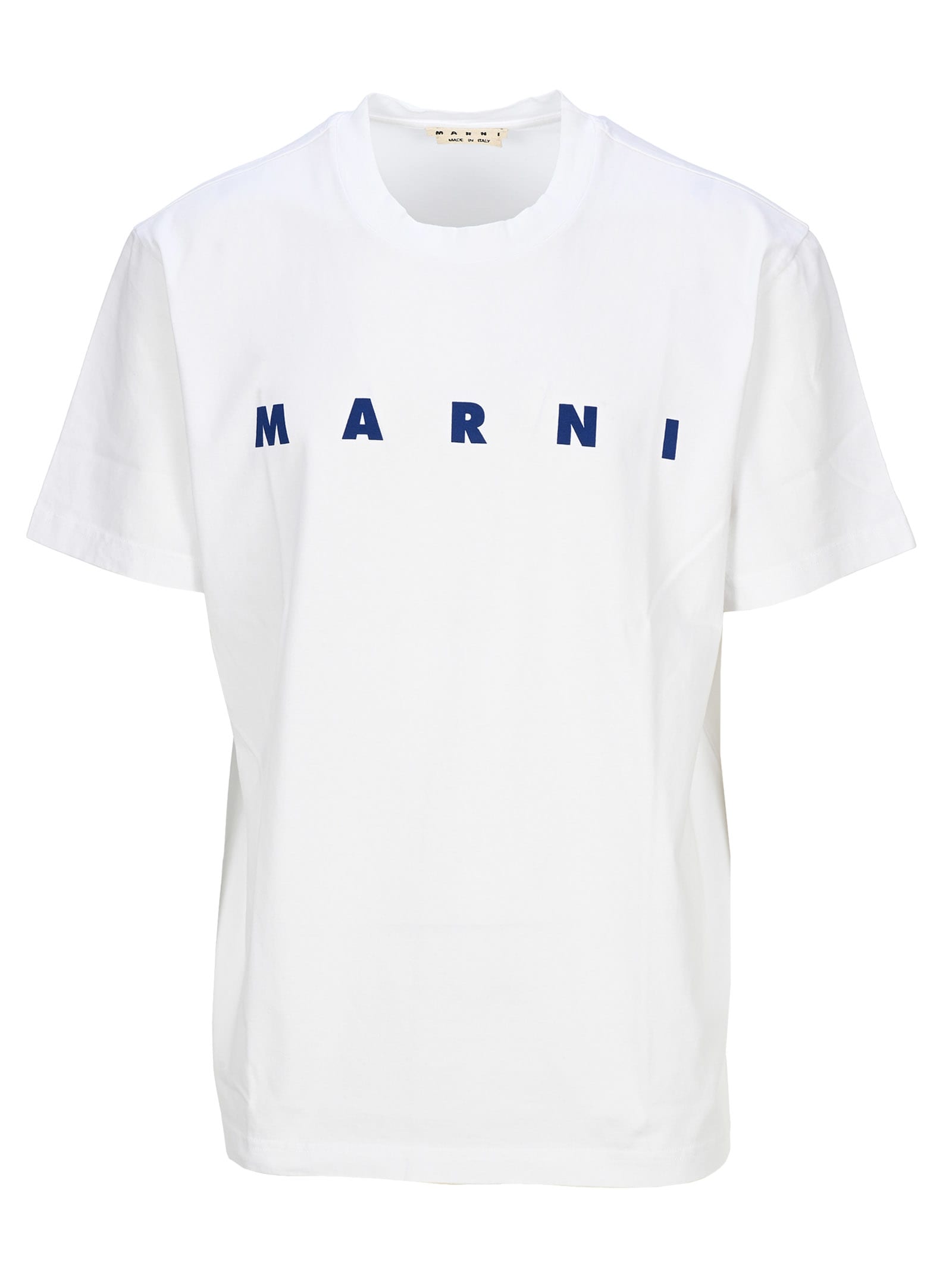 Marni Logo Print T-shirt In White | ModeSens