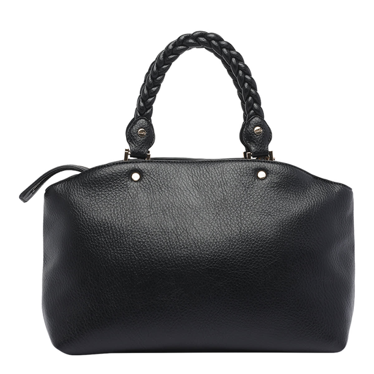 Liu •jo Braided-handle Satchel Bag In Black
