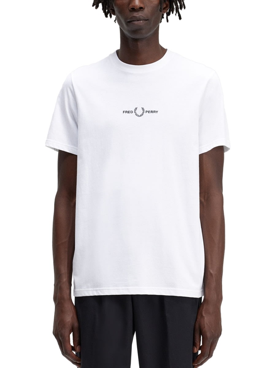 T-shirt With Logo Embroidery
