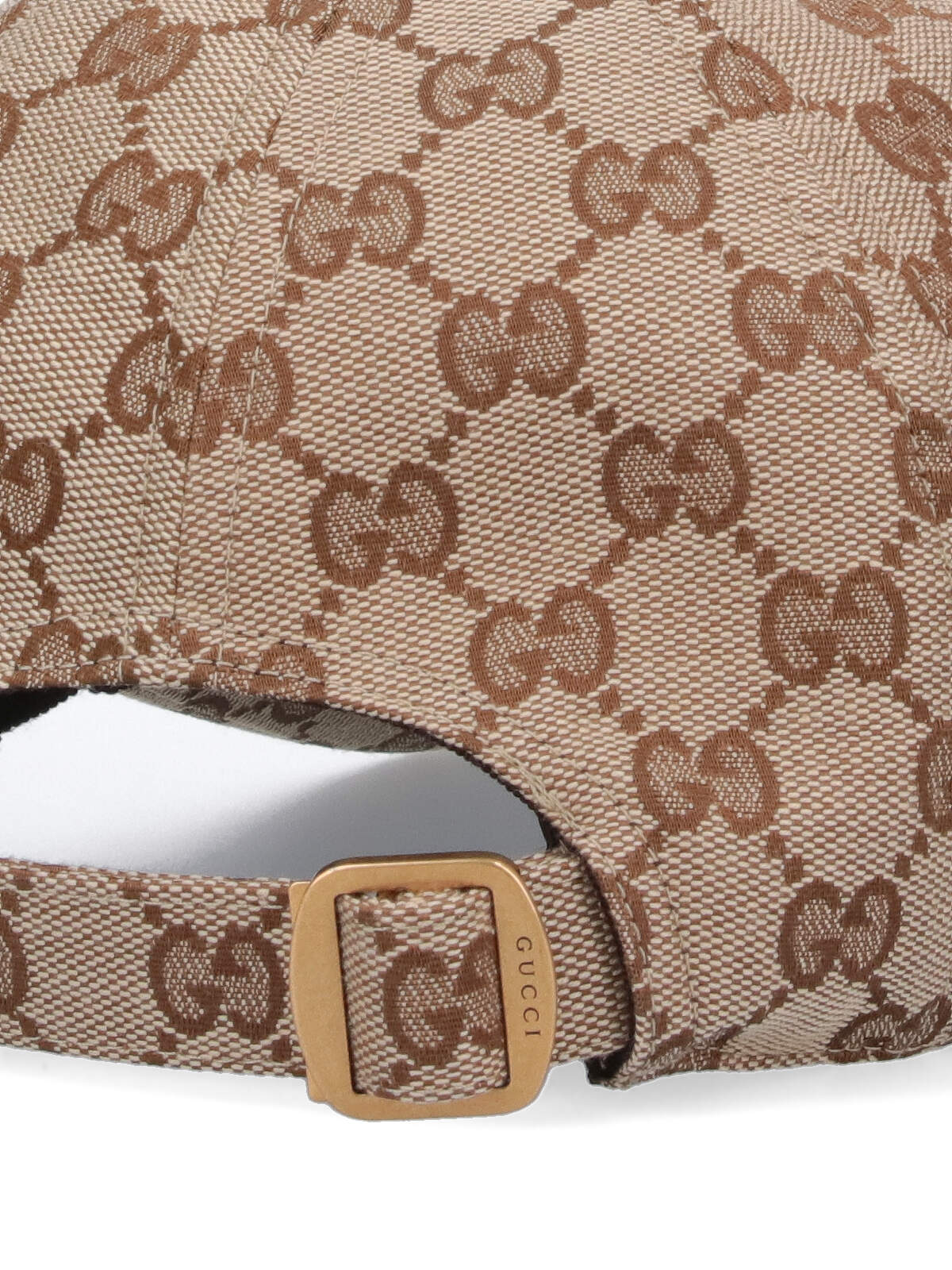 Gucci Men Beige And Ebony Baseball Cap With Web Detail In Gg Supreme Canvas Man In Brown