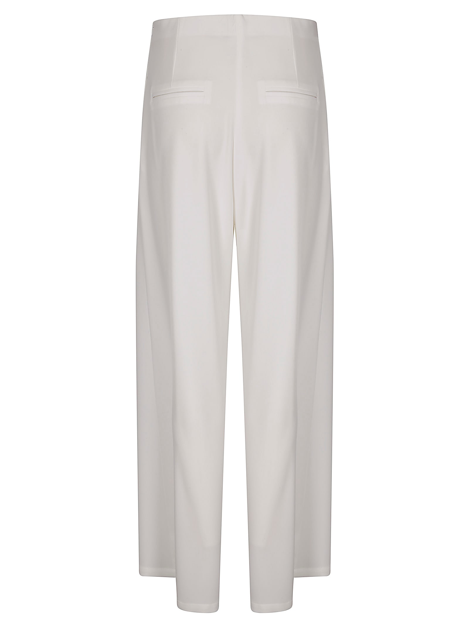 Stefano Mortari Pantalone Cady Con Elastico Vita In White