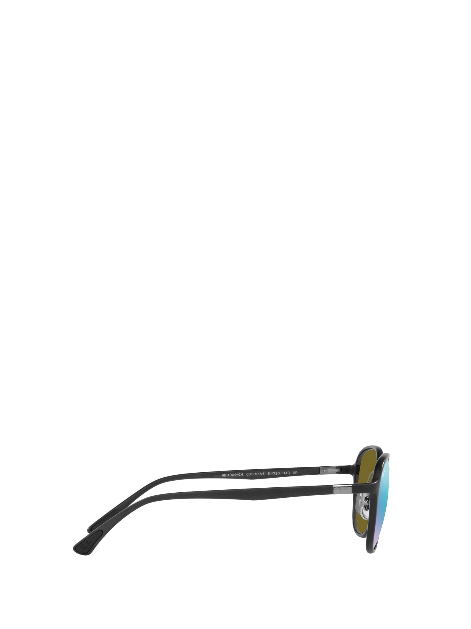 Ray Ban Rb4341ch Chromance Sunglasses Black Frame Blue Lenses Polarized