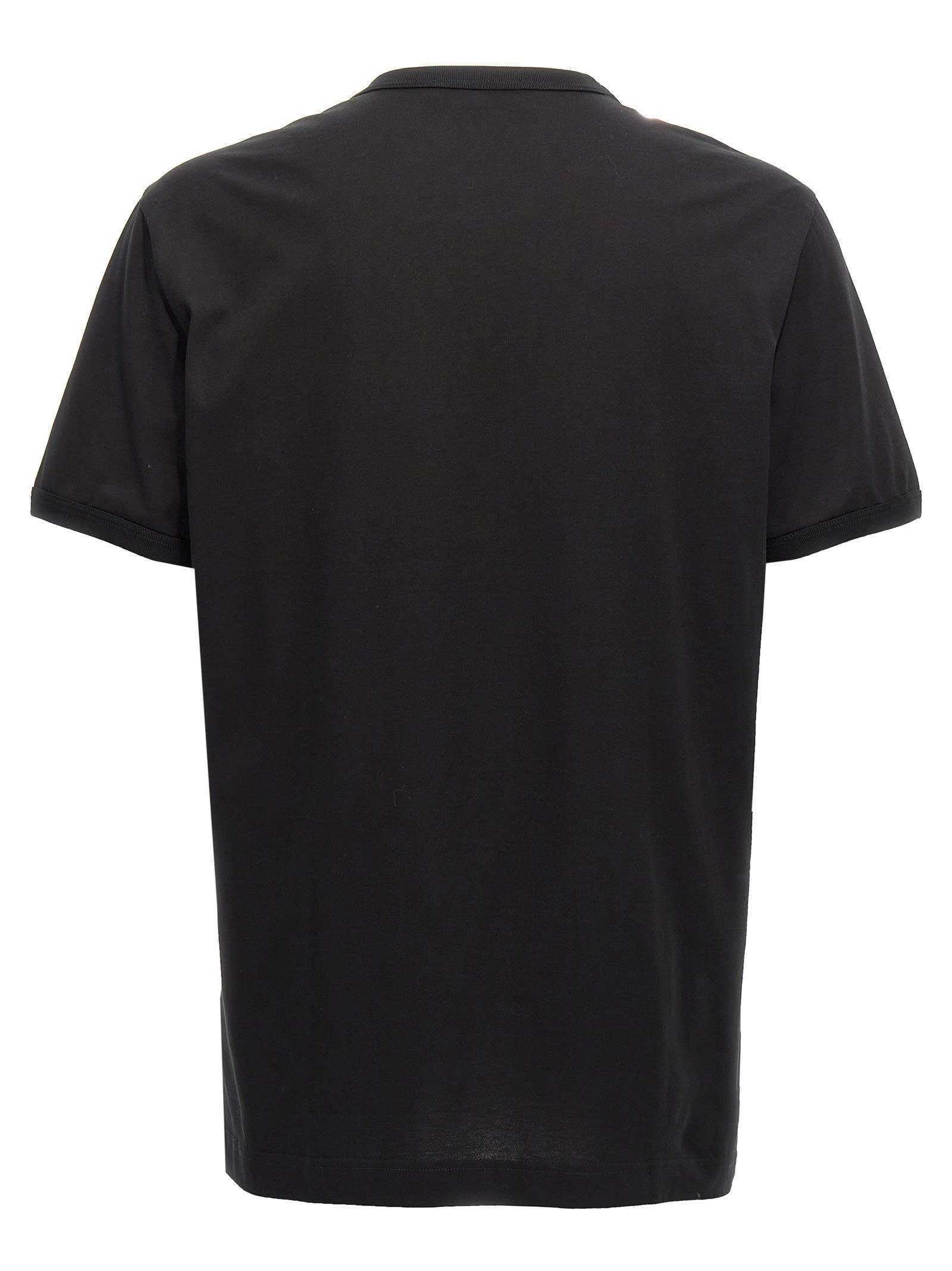 Shop Dolce & Gabbana Logo Embroidery T-shirt In Black