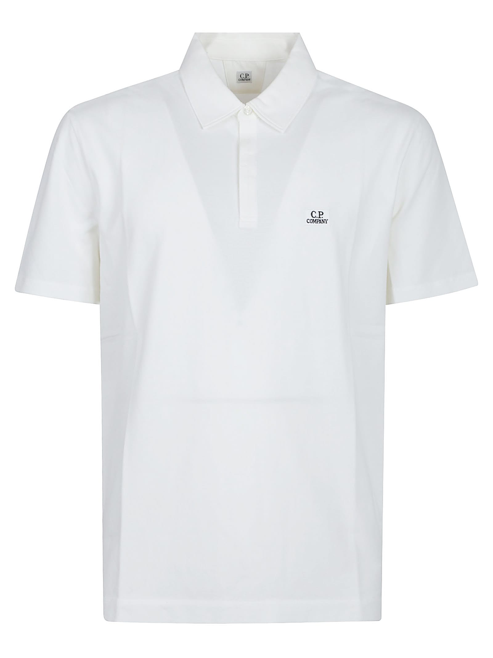 C.p. Company Short Sleeve Polo Shirt In White