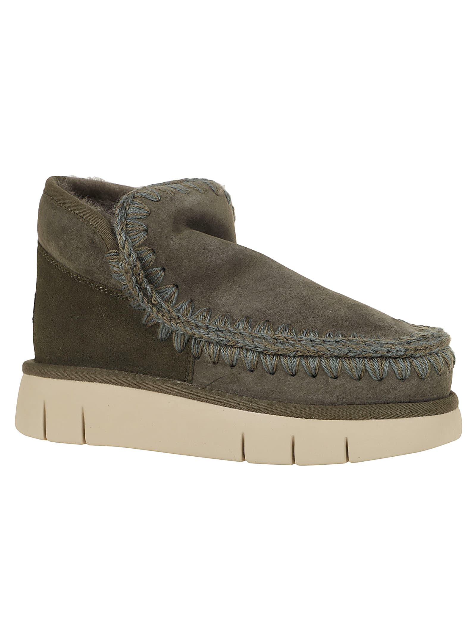 Shop Mou Eskimo Bounce Sneaker In Bkol Black Olive