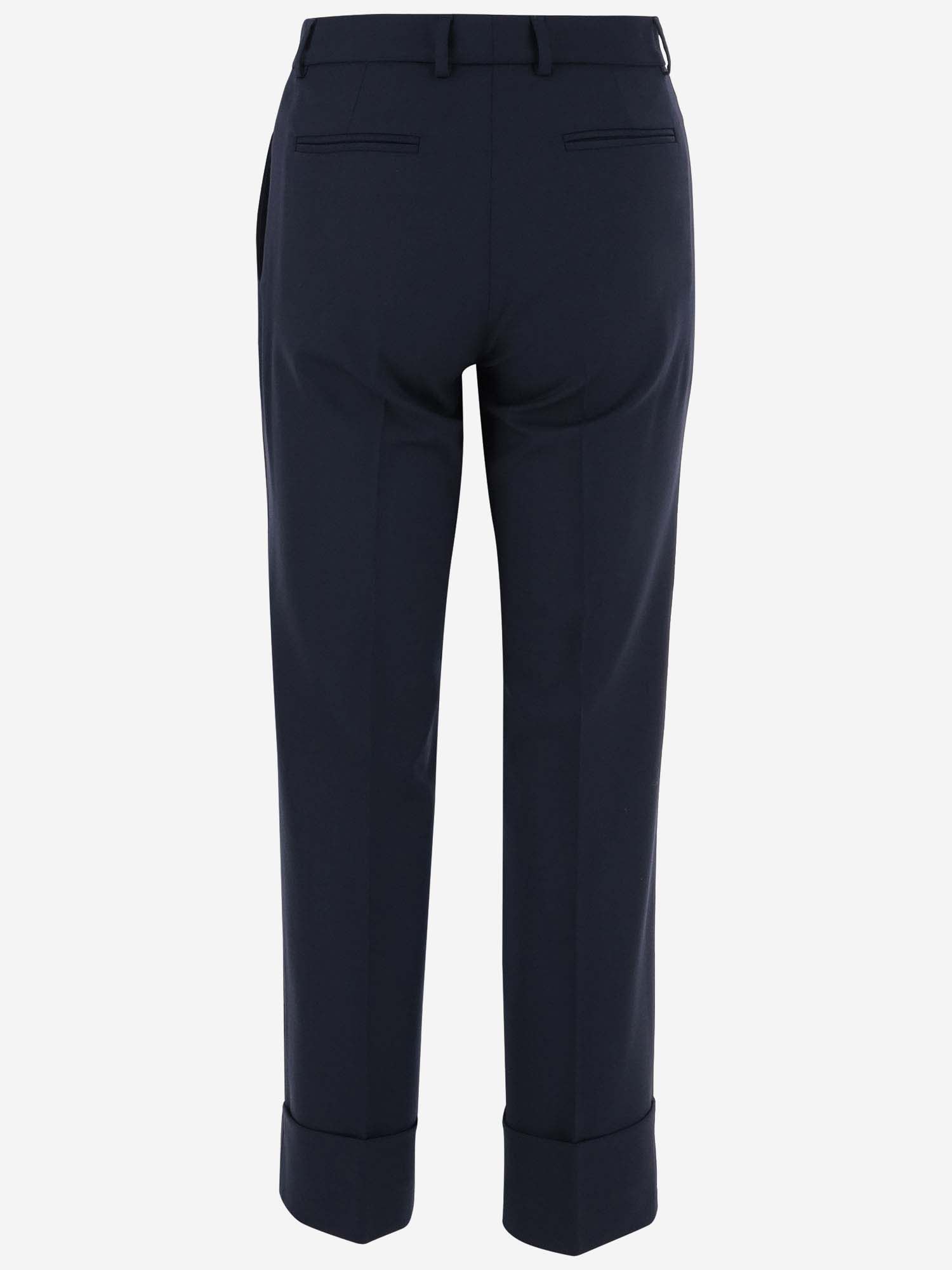 Shop Ql2 Stretch Wool Pants In Blue