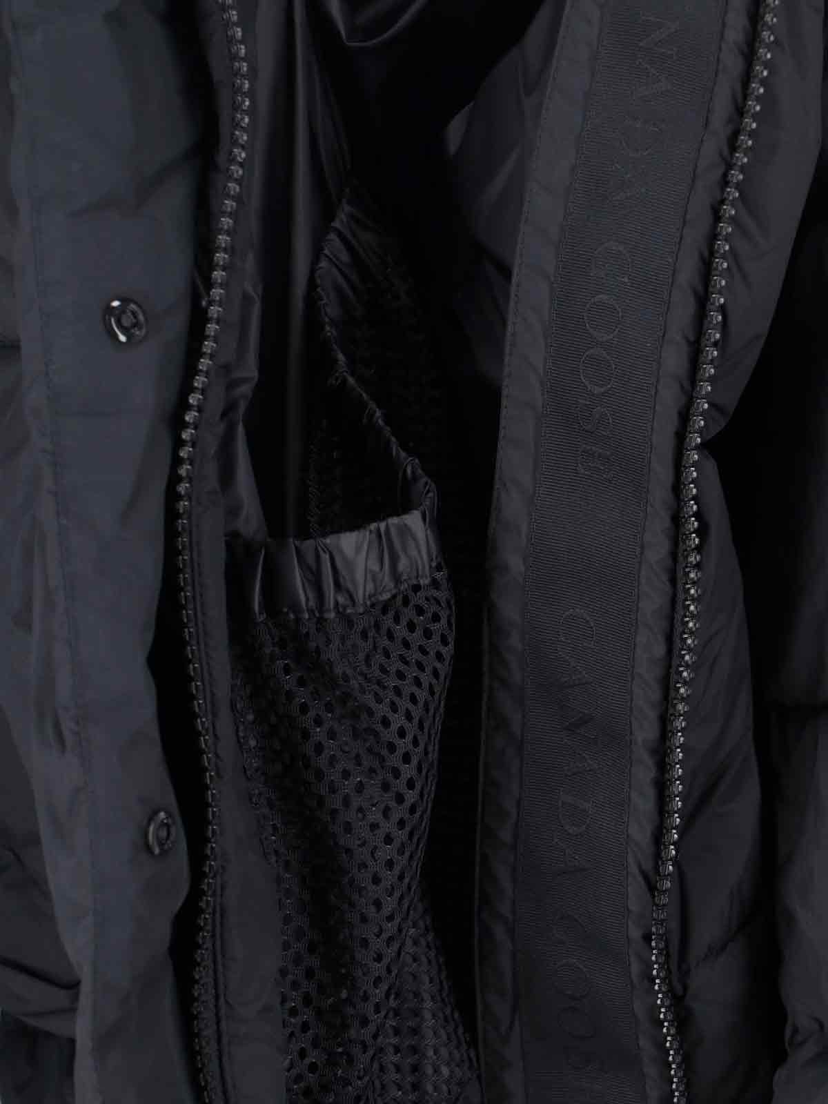 Canada Goose Versatile Hooded Quilted Jacket And Pockets In Black