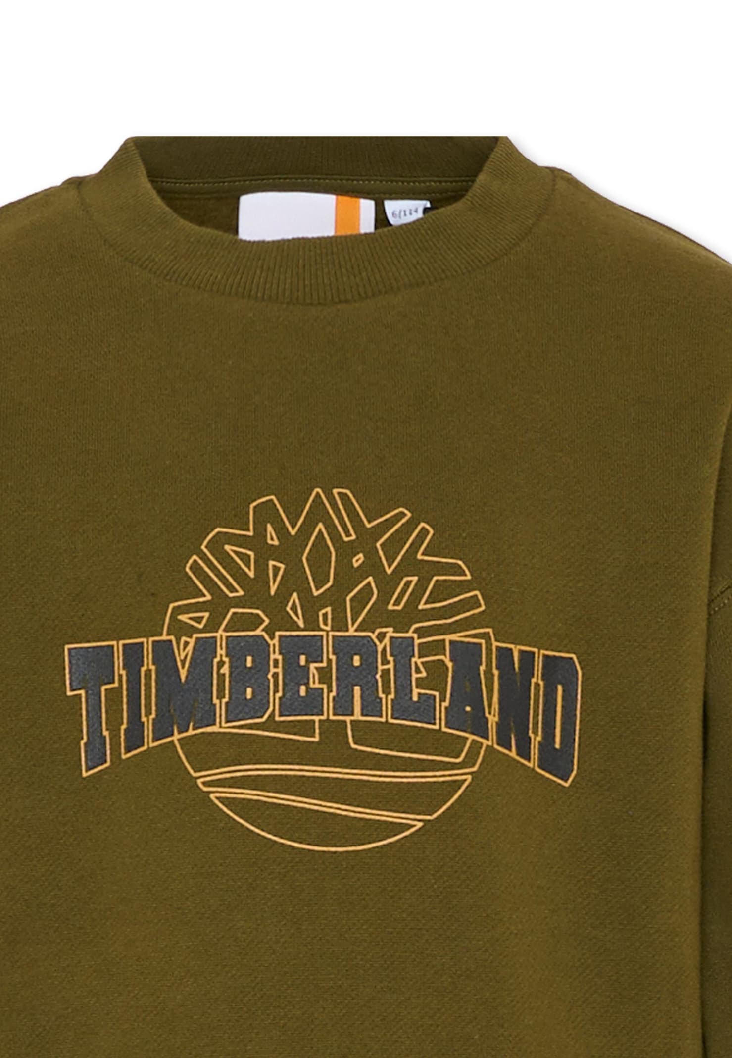 Timberland Green Sweatshirt For Boy With Logo In Green