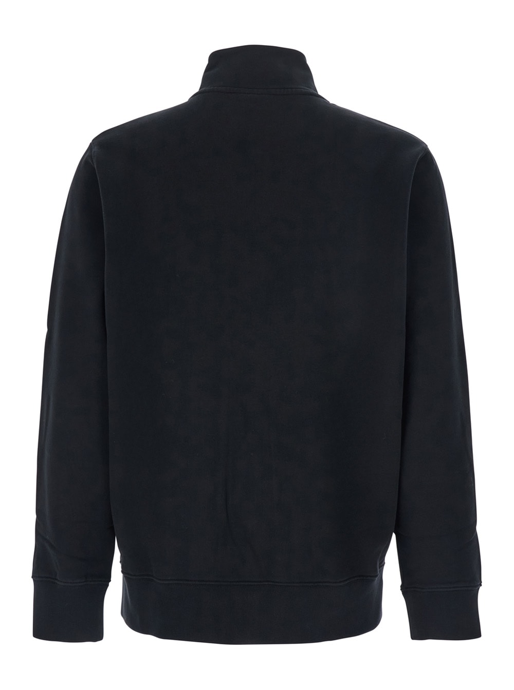 Maison Kitsuné Fox Head Zipped Regular Sweatshirt In Black