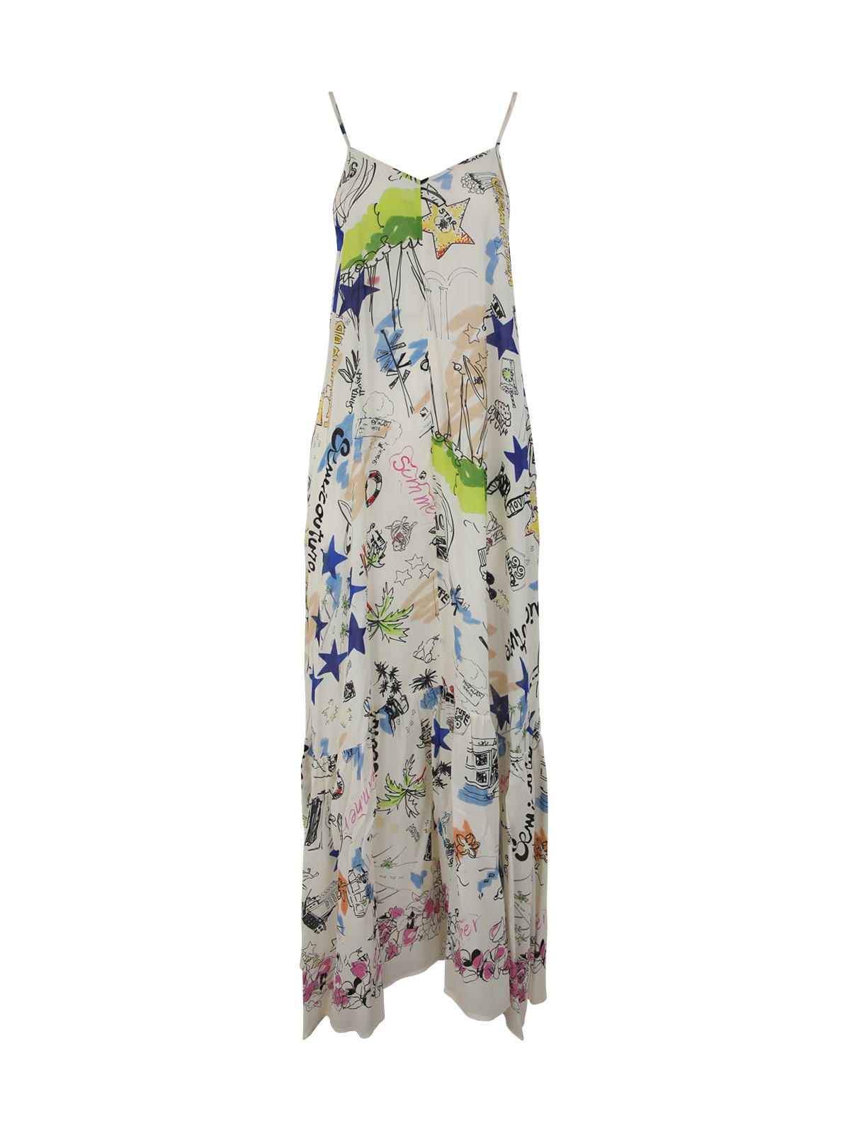 Semicouture Womens Knitted Sweater Roll Neck In Mix Print