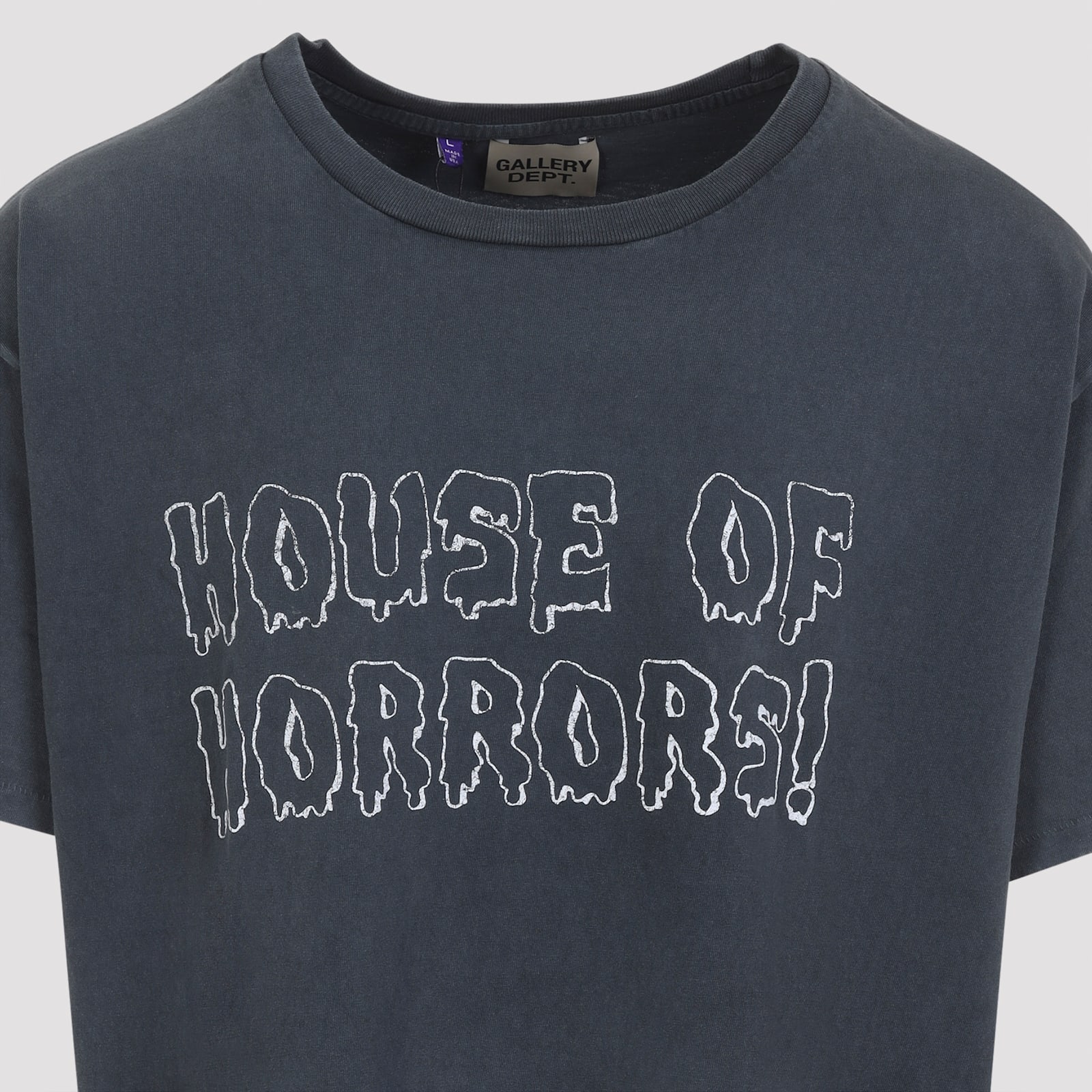 Gallery Dept. Black Crewneck Printed T-shirt In Black