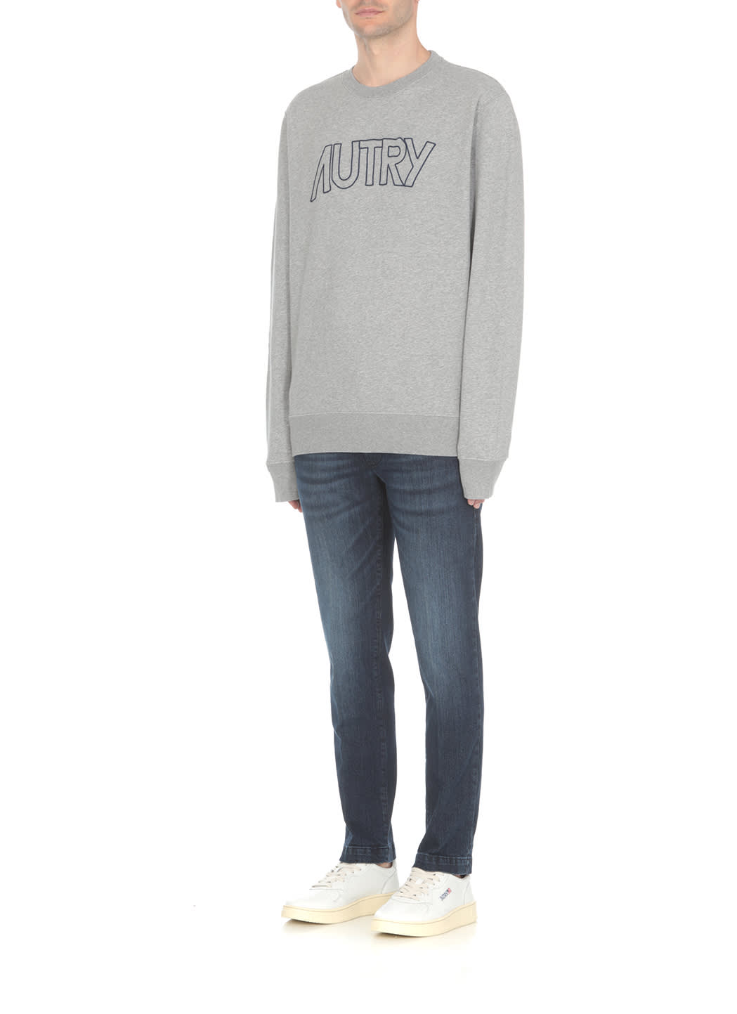 Shop Autry Sweatshirt With Logo In Grey