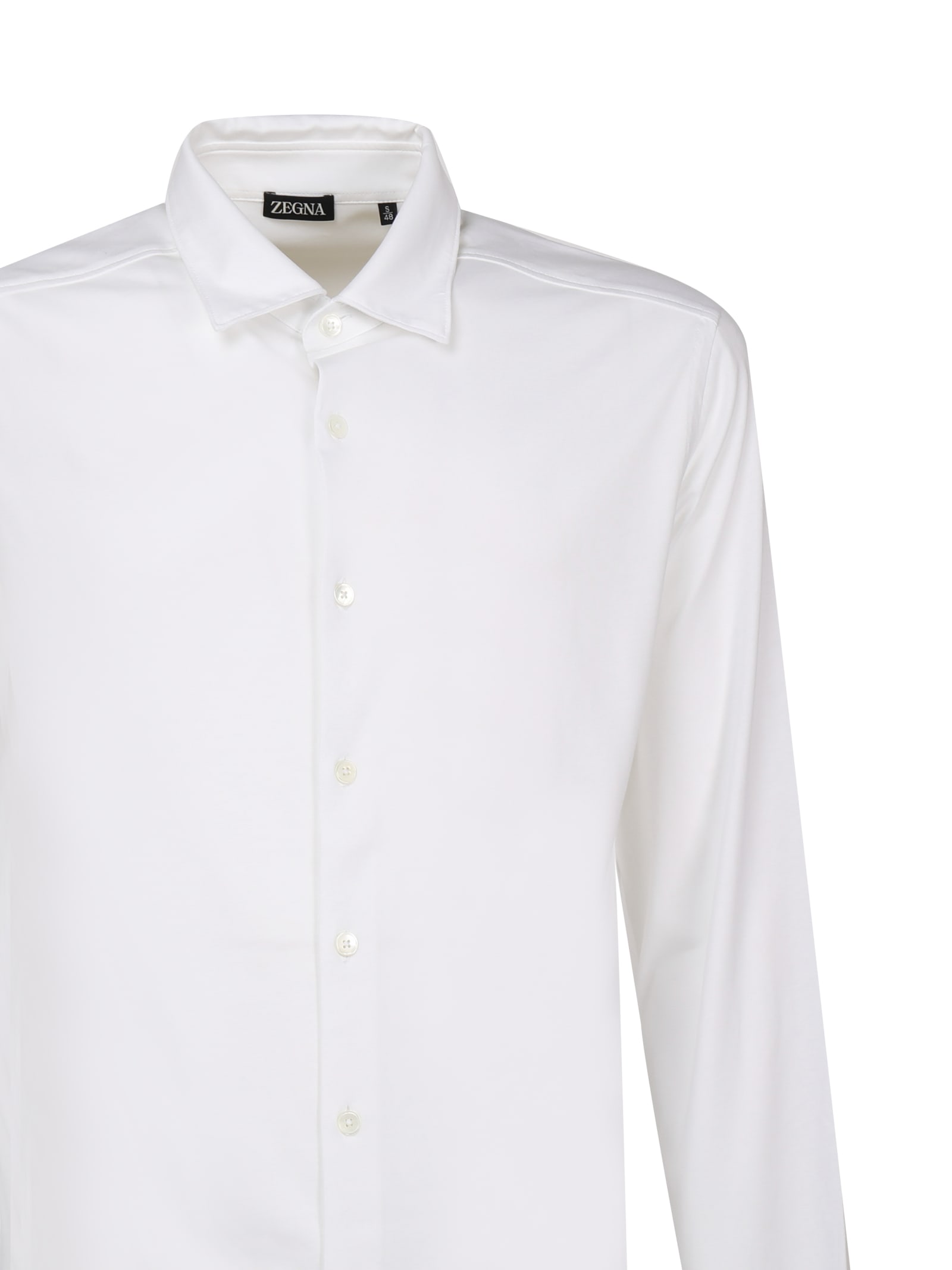 Shop Ermenegildo Zegna Cotton Jersey Shirt In White