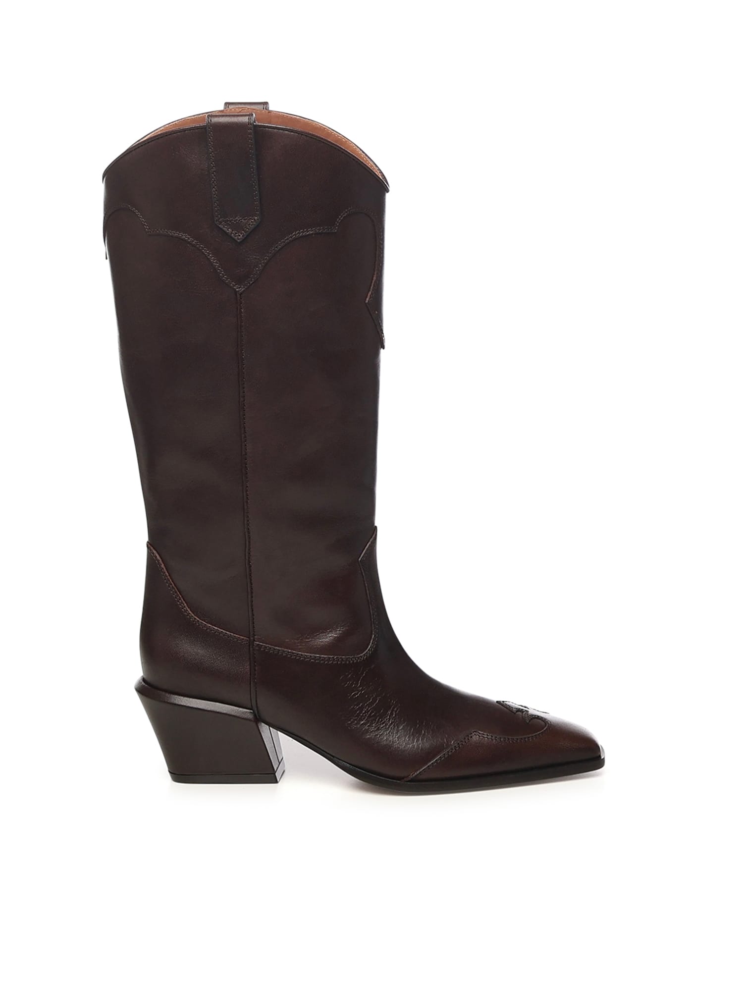 Paris Texas Bettina Western Leather Boots In Multi