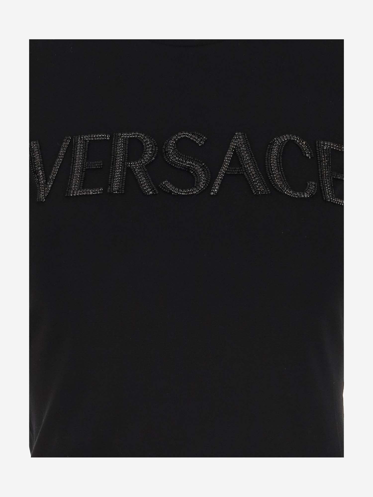 VERSACE COTTON T-SHIRT WITH LOGO