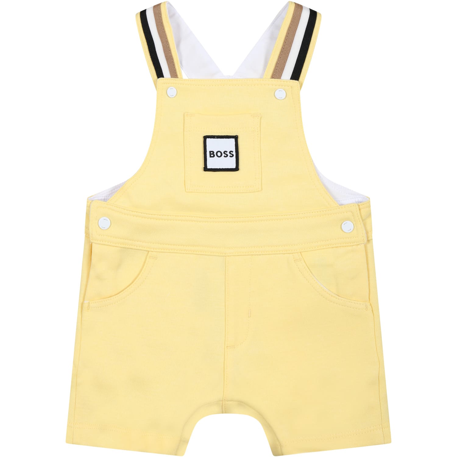 Shop Hugo Boss Multicolor Set For Baby Boy With Logo In Yellow