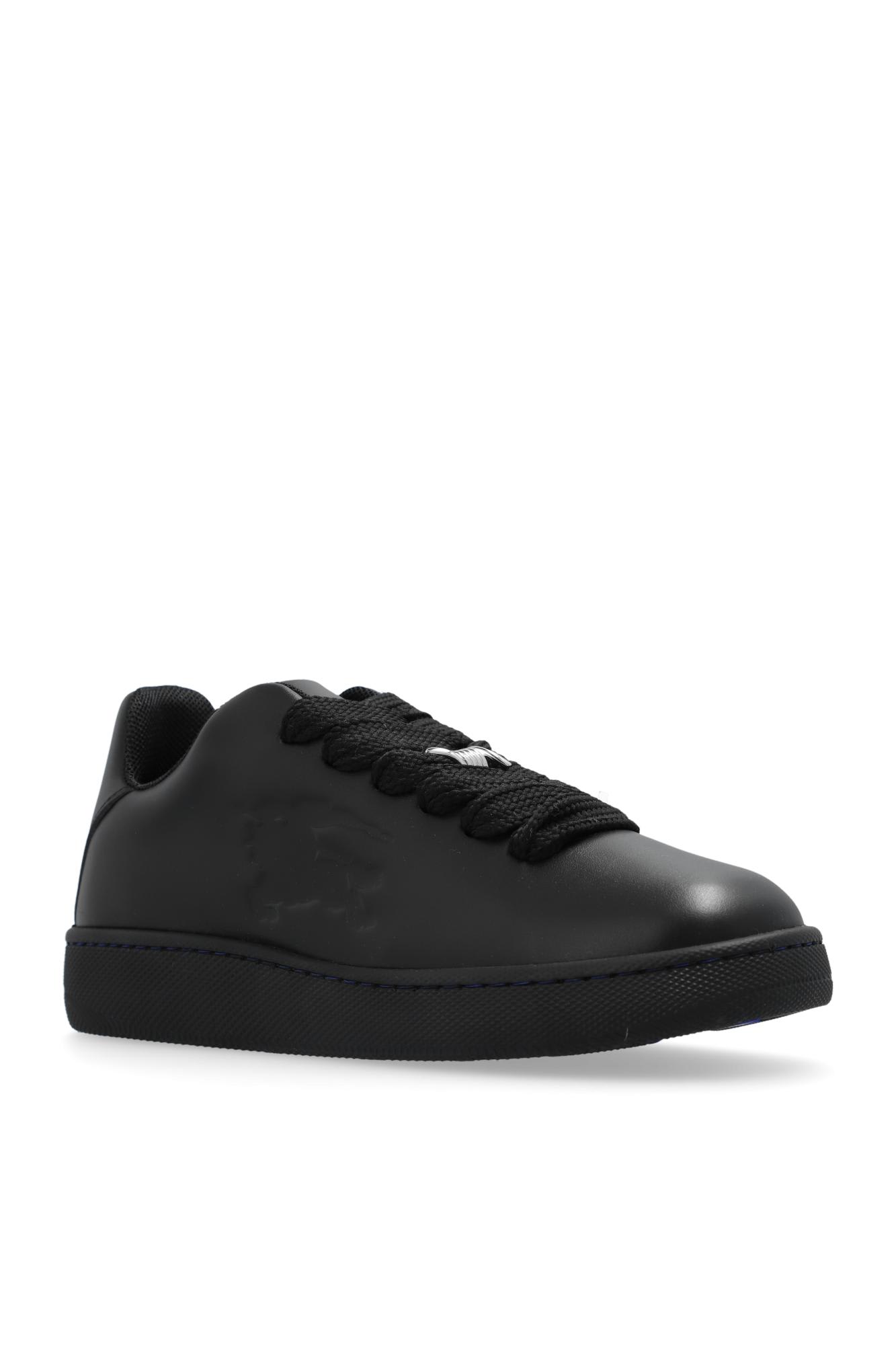 Shop Burberry Box Sneakers In Black