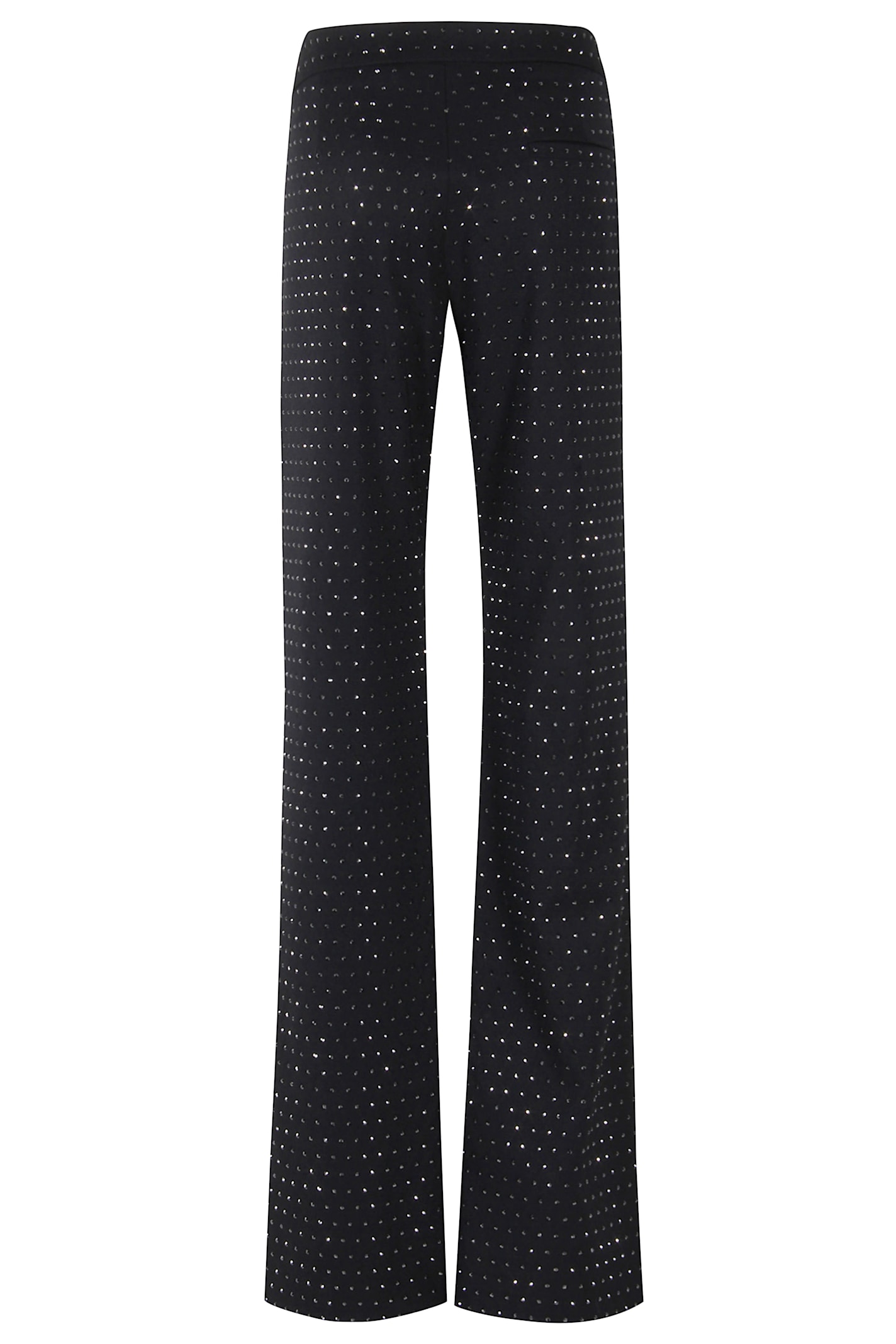 The Andamane Flared High Waist Trousers With Stud Embellishments In Black