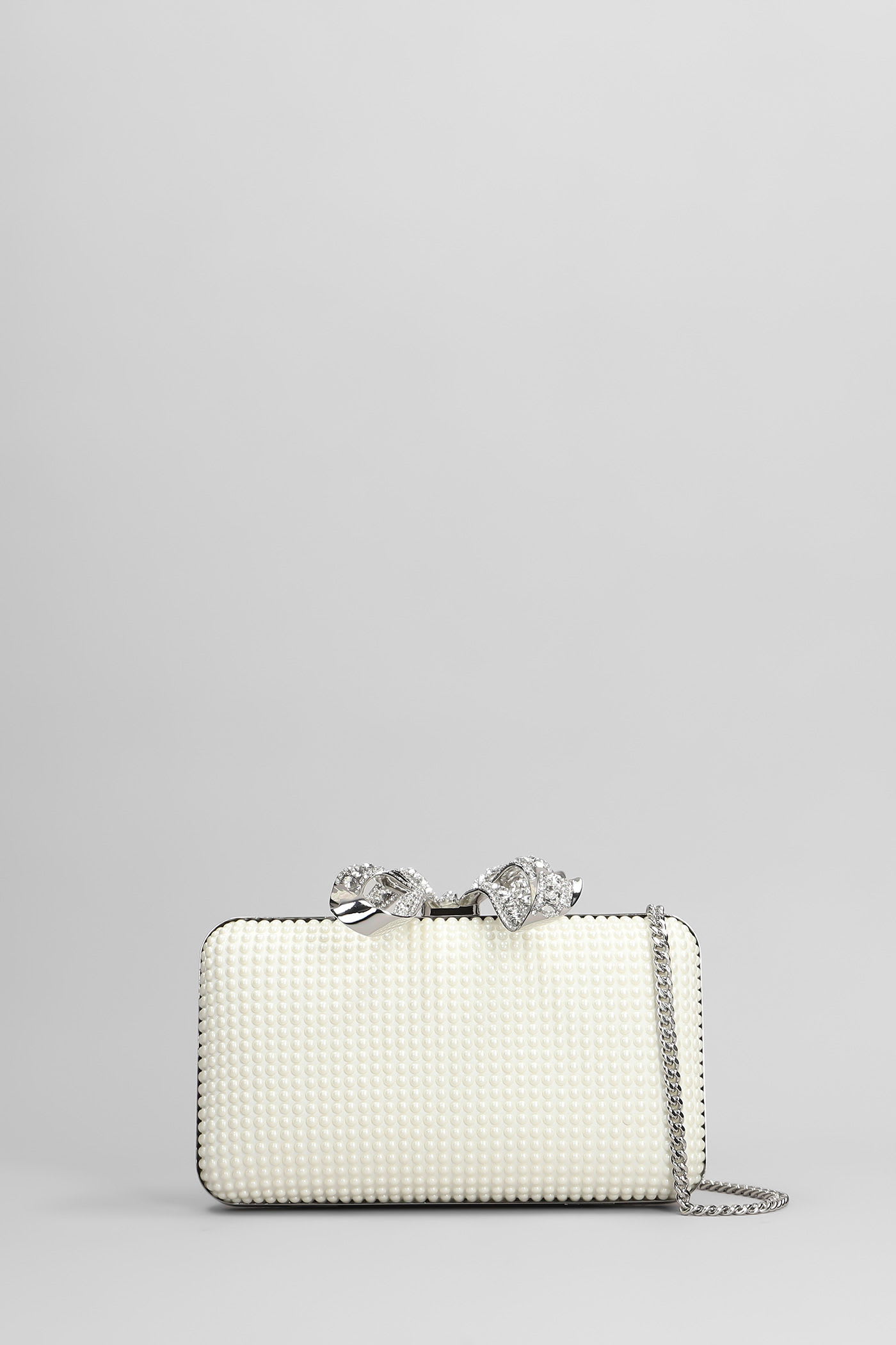 Clutch In White Polyester