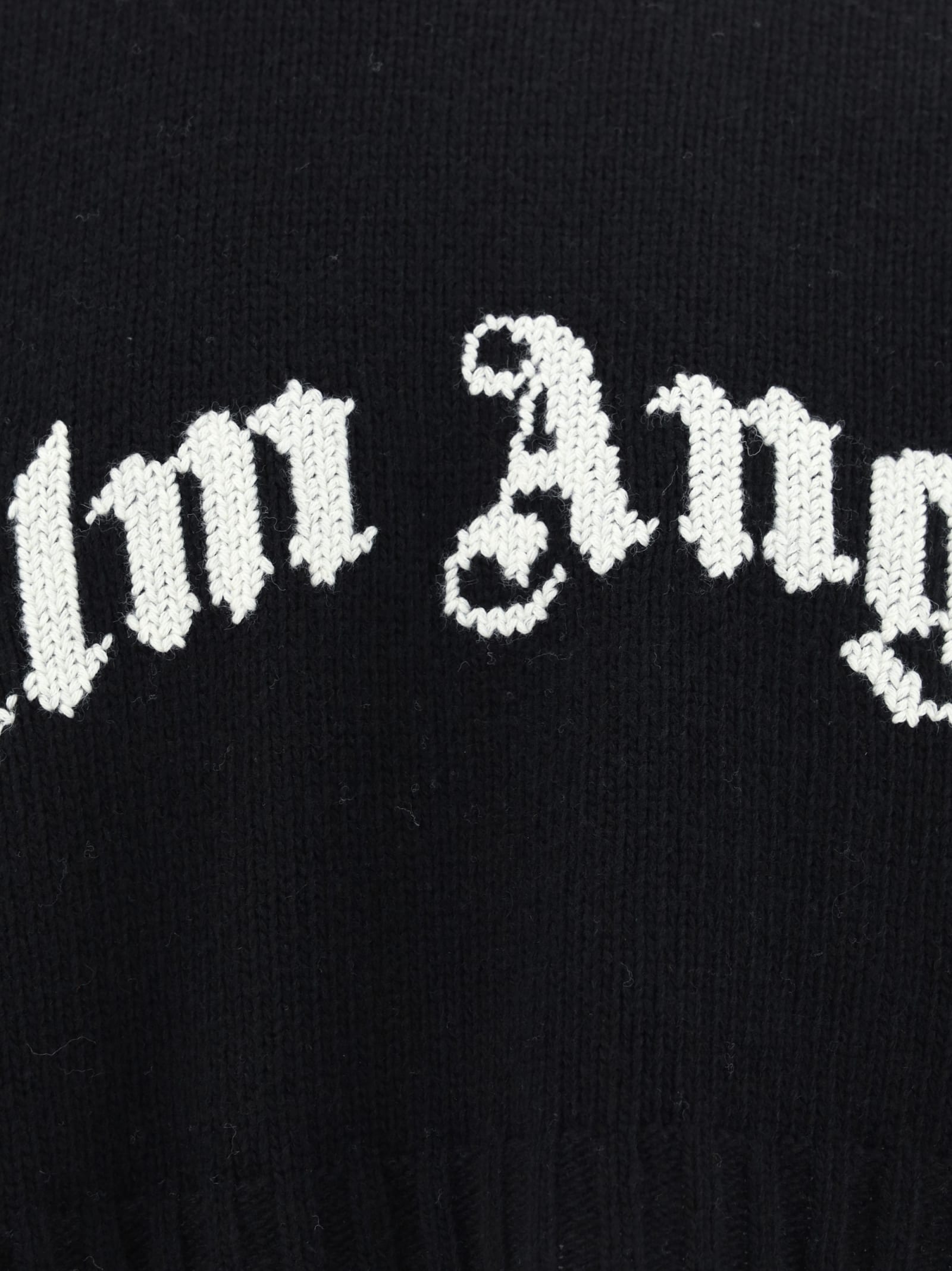 Shop Palm Angels Hooded Cardigan In Black
