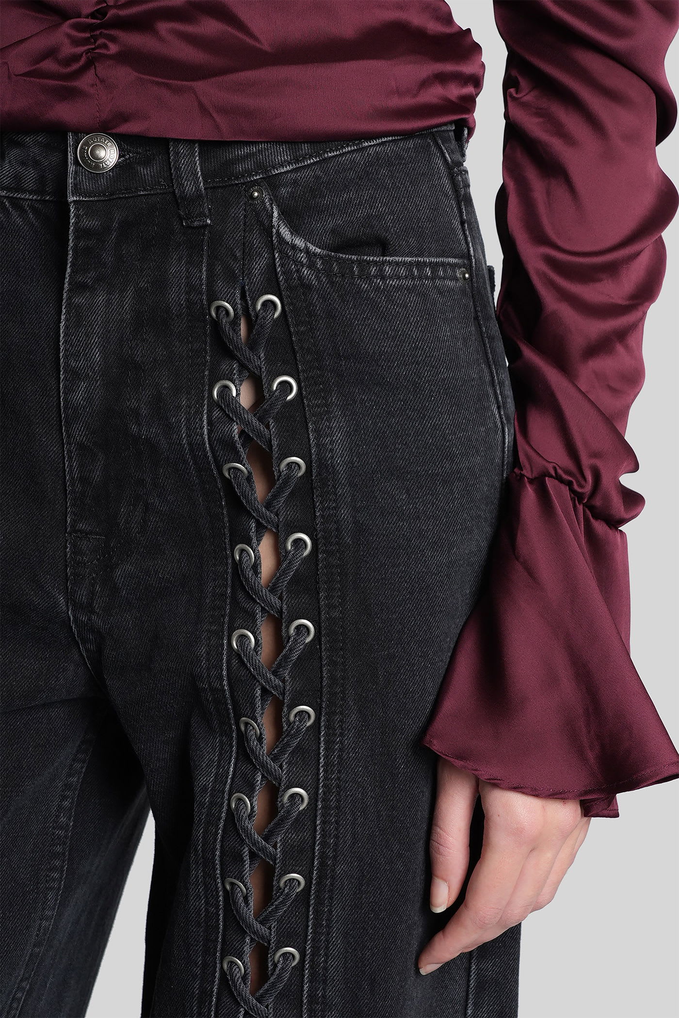 Rotate Birger Christensen Topwear In Bordeaux Polyester In Burgundy