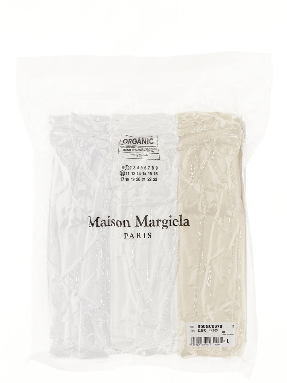 Shop Maison Margiela Three White T-shirt