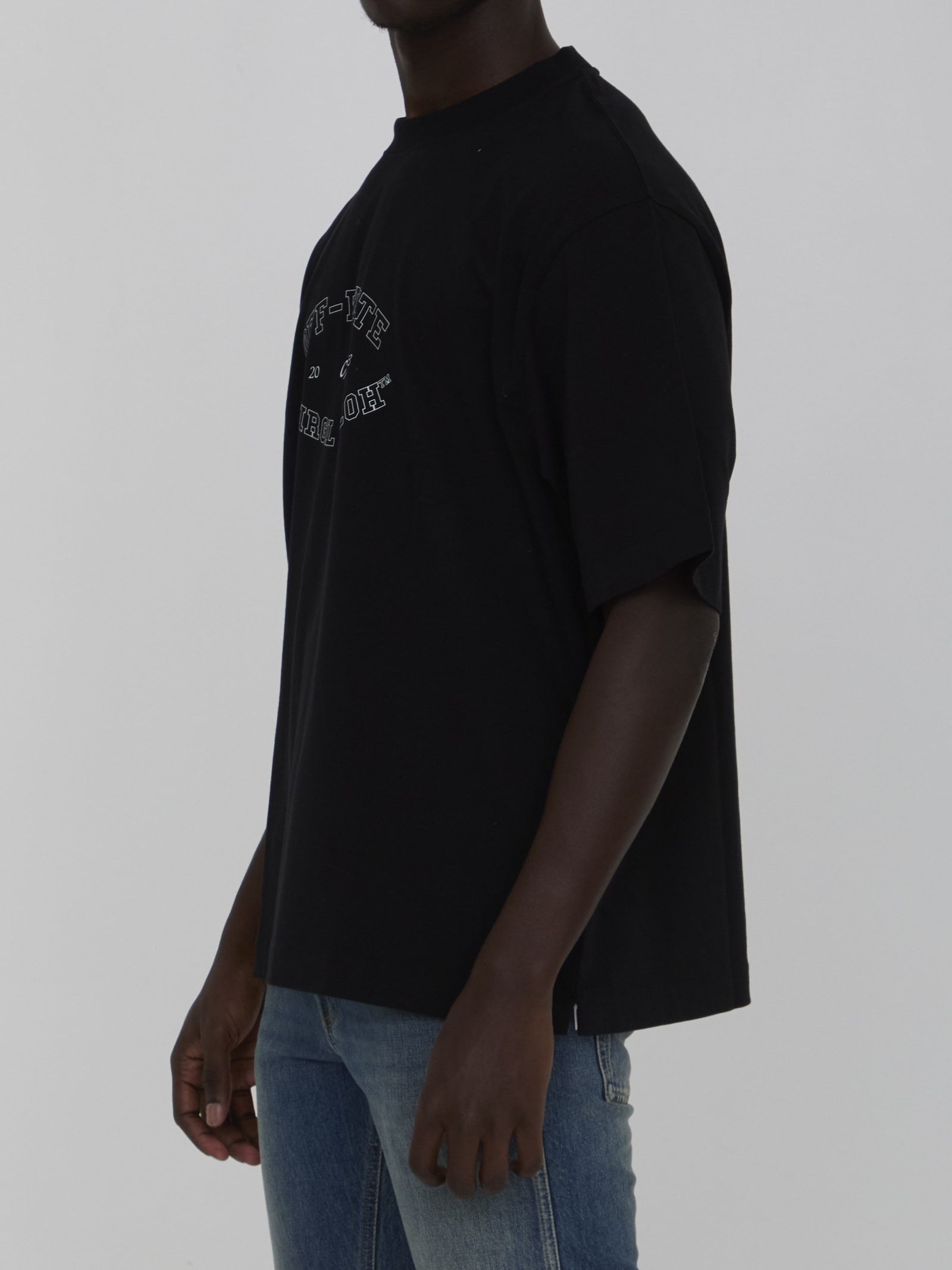 Shop Off-white College Skate T-shirt In Black