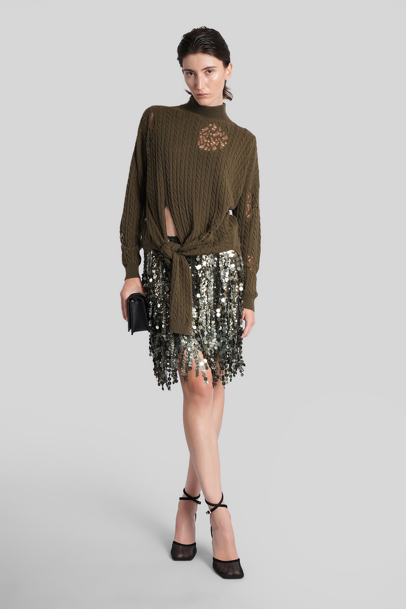 Blumarine Knitwear In Green Polyamide In Green
