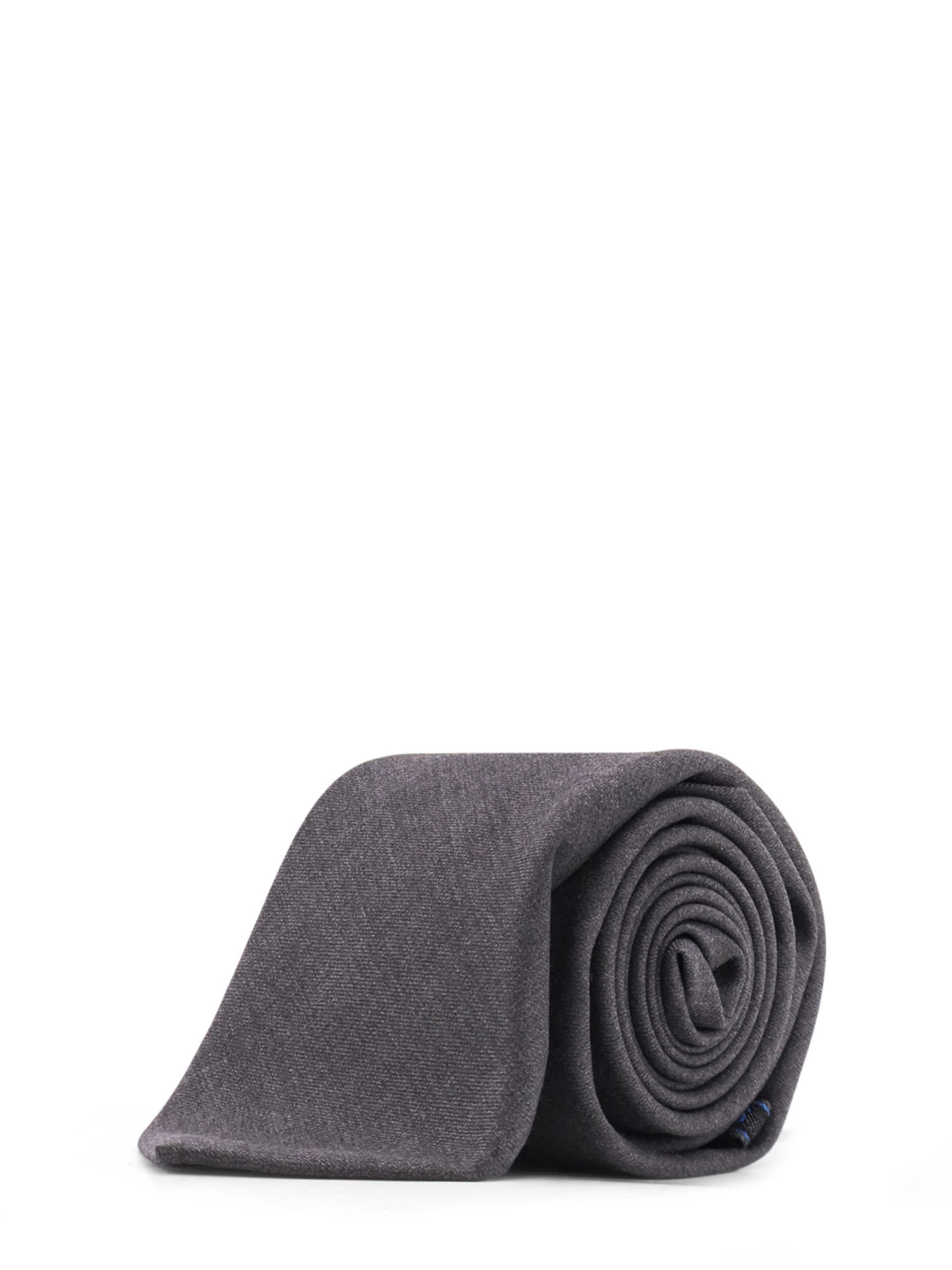 Kiton Wool Tie In Gray