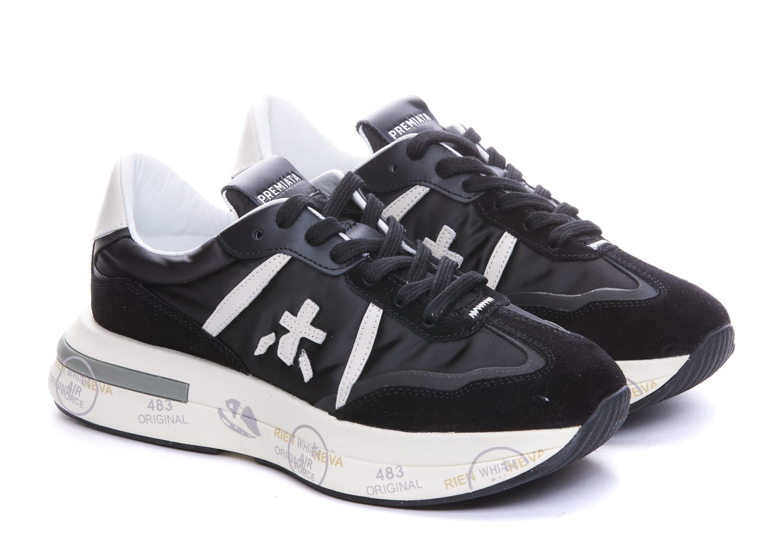 Shop Premiata Cassie Sneakers In Black