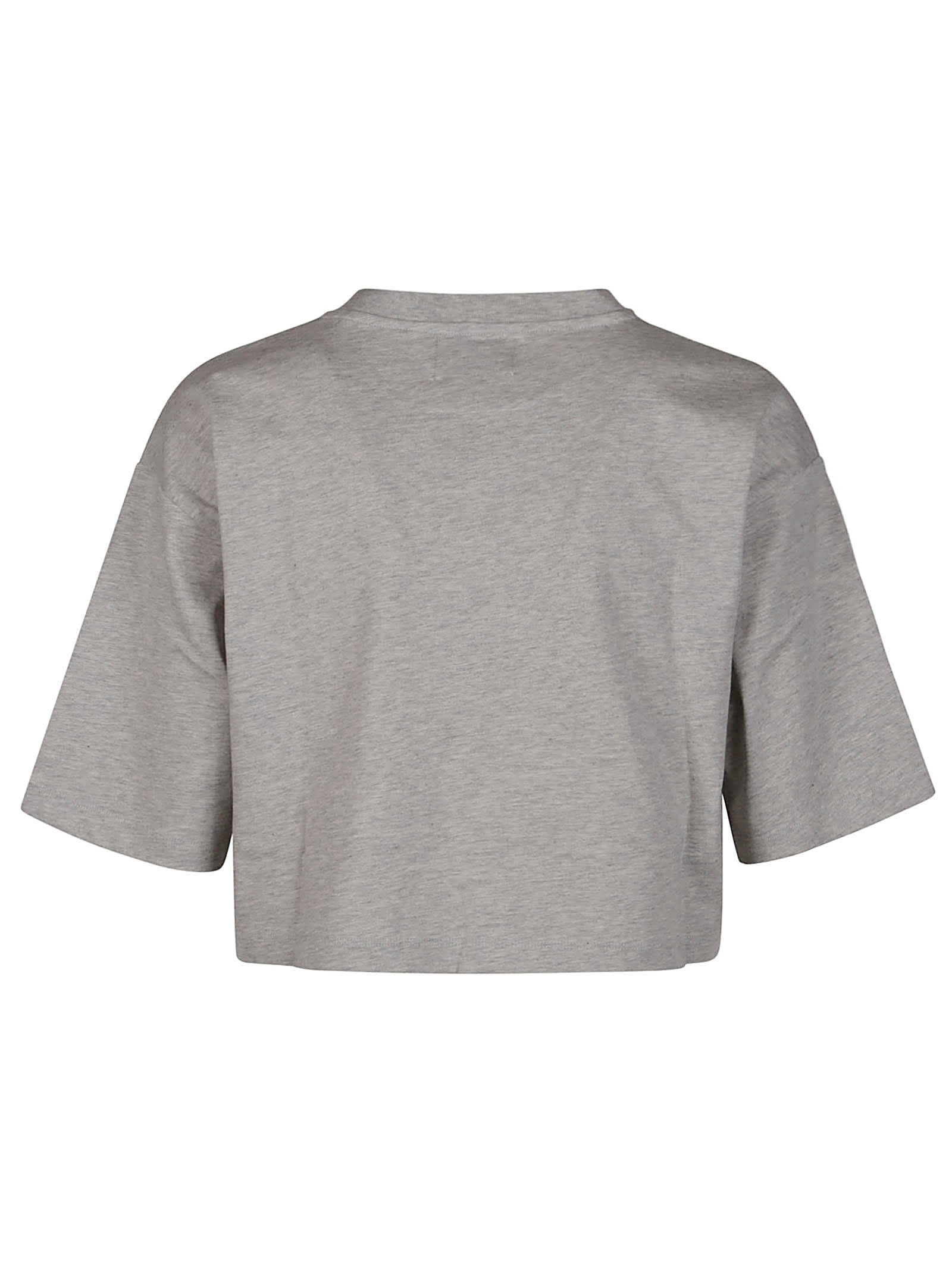 Shop Loulou Studio Gupo Cropped T-shirt In Grey Melange