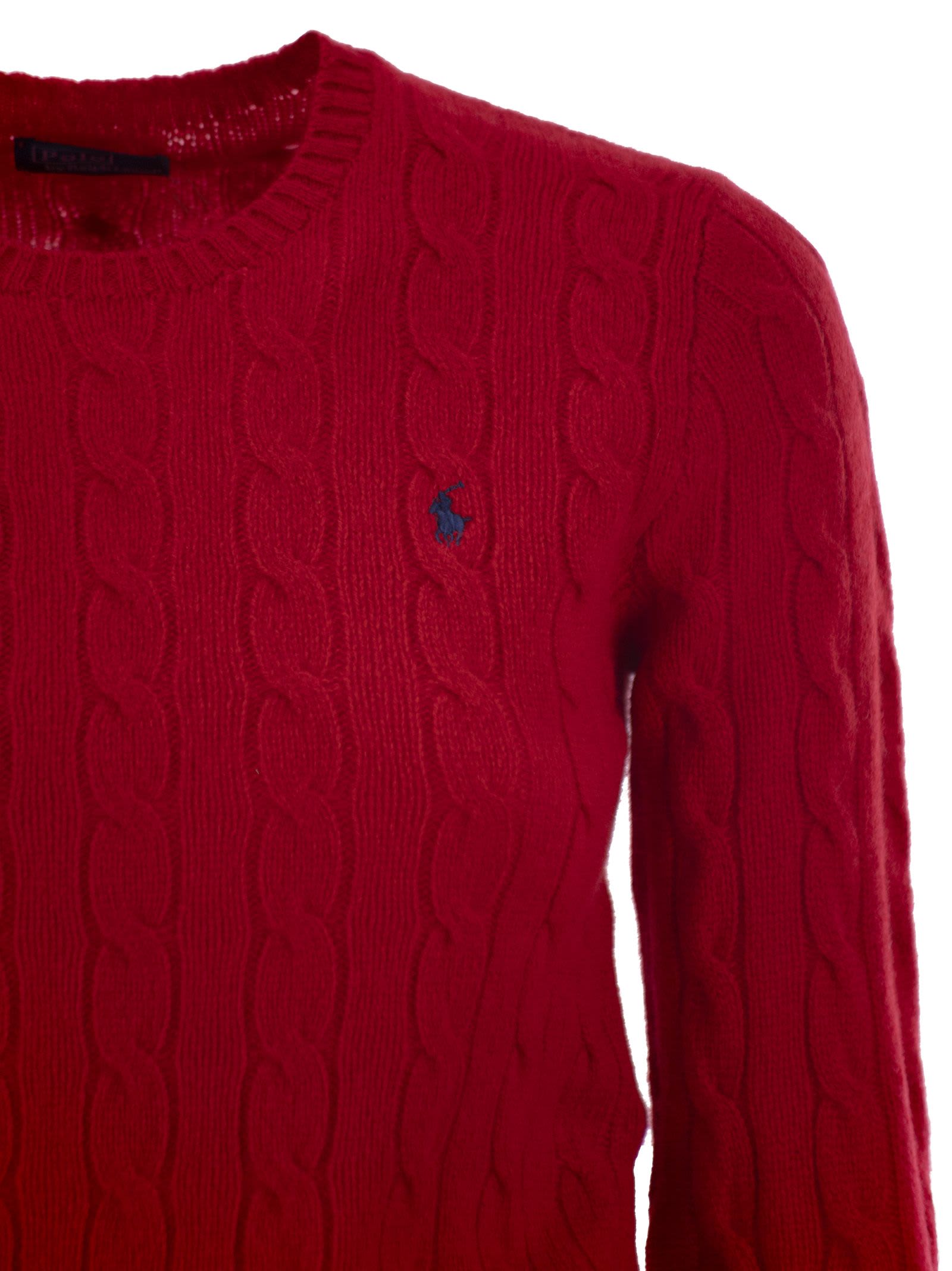 Shop Polo Ralph Lauren Wool And Cashmere Cable-knit Sweater In Red