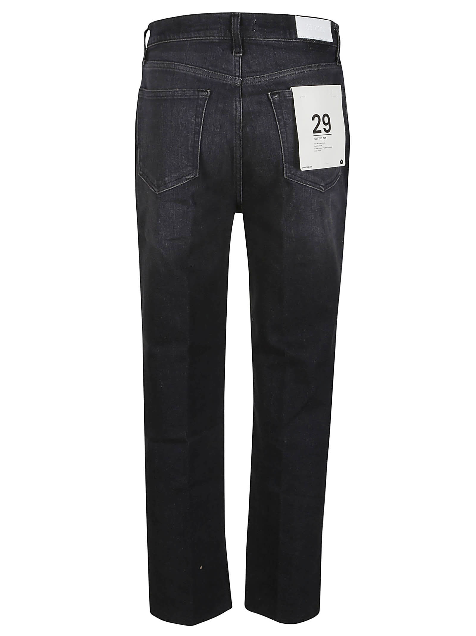 Shop Re/done 70s Stove Pipe Jeans In Onyx Fade