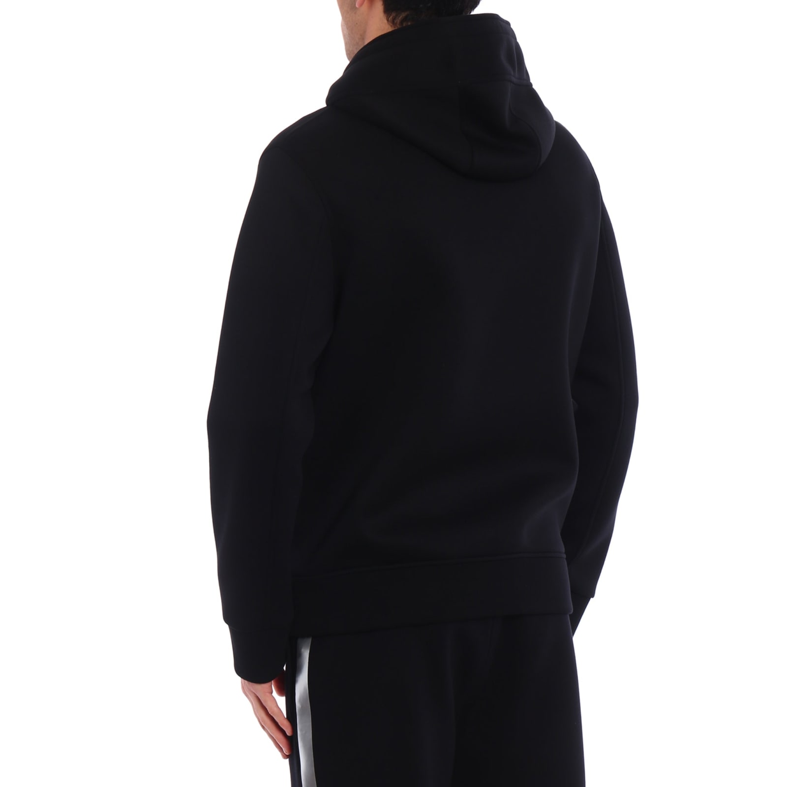 Shop Neil Barrett Logo Hooded Sweatshirt In Black