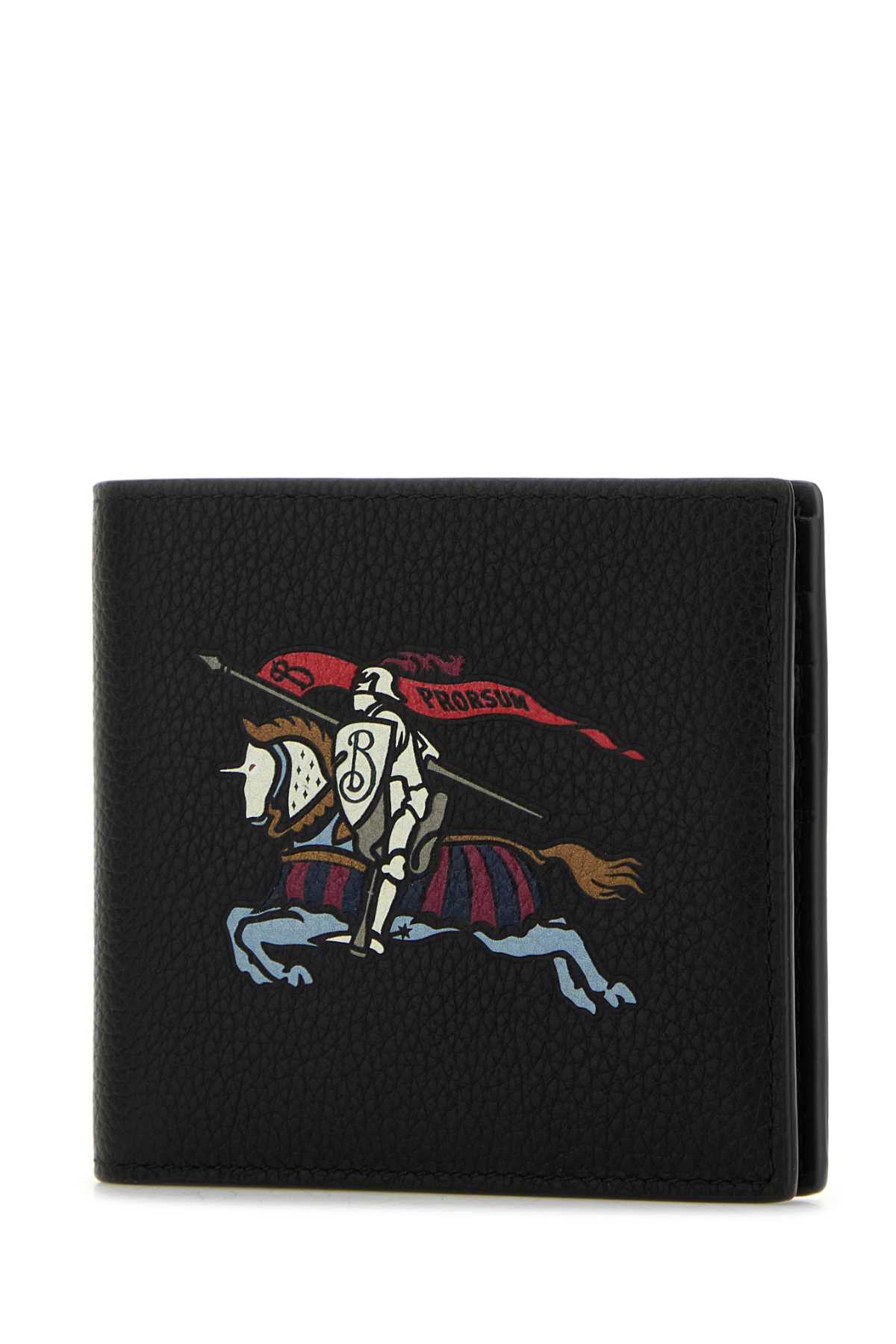 Burberry Black Leather Card Holder In Black
