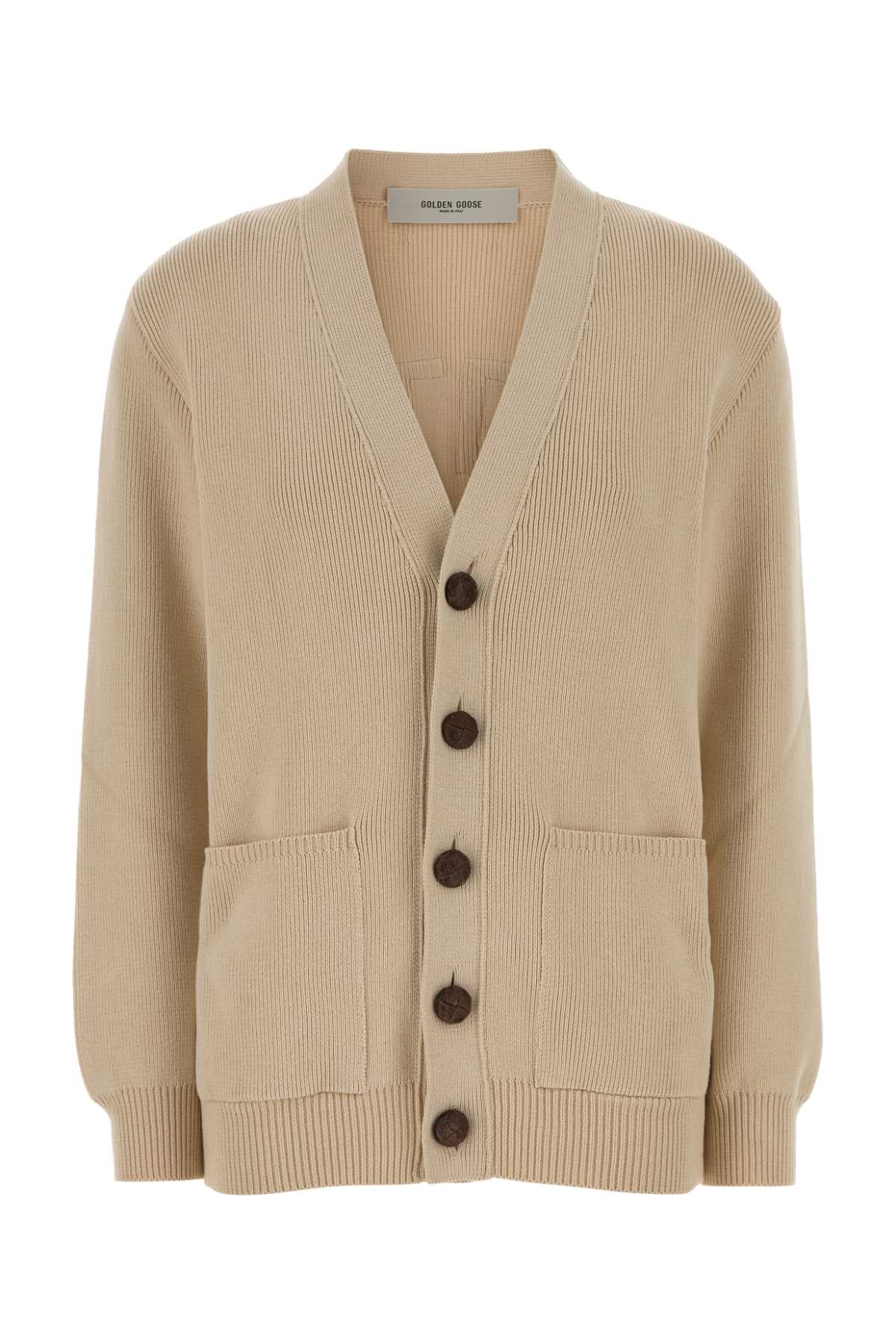 Golden Goose Cardigan Danielle In Misto Cotone Stretch Beige  Donna In Neutral