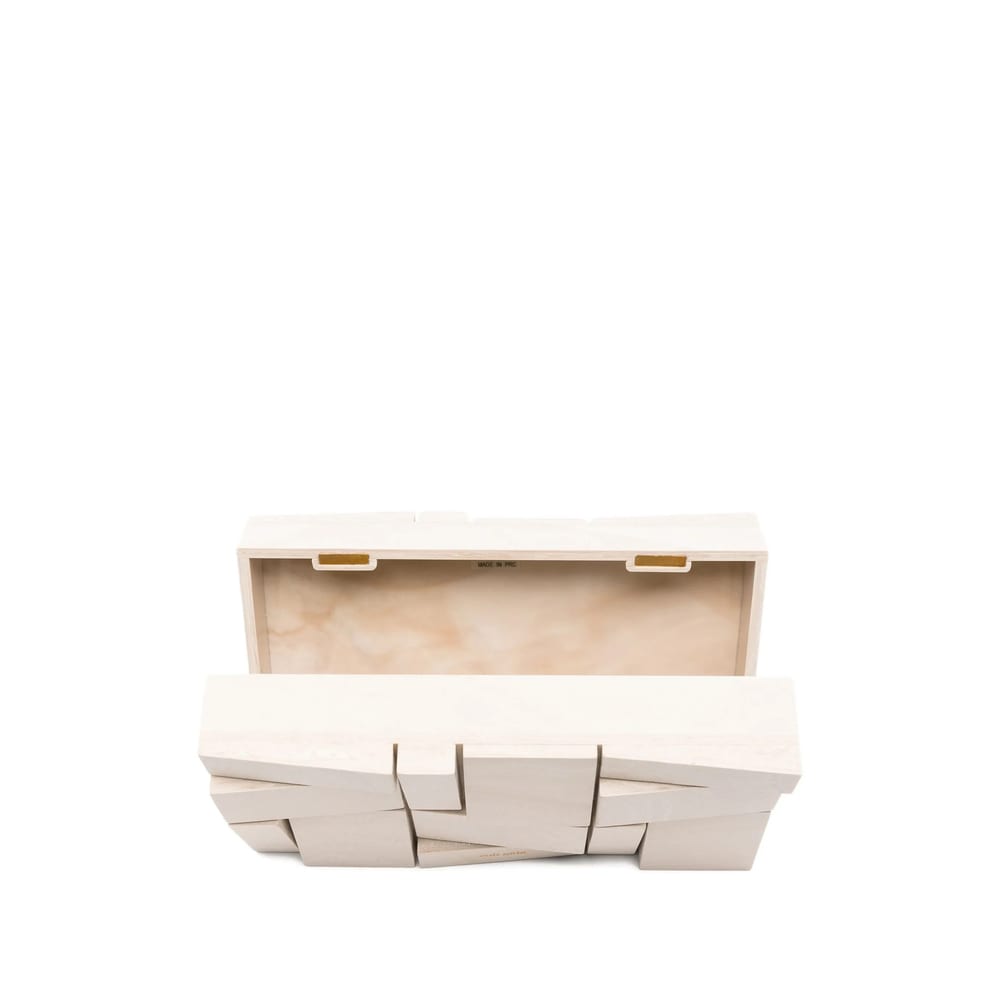 Cult Gaia Galleria Geometric-block Clutch Bag In White