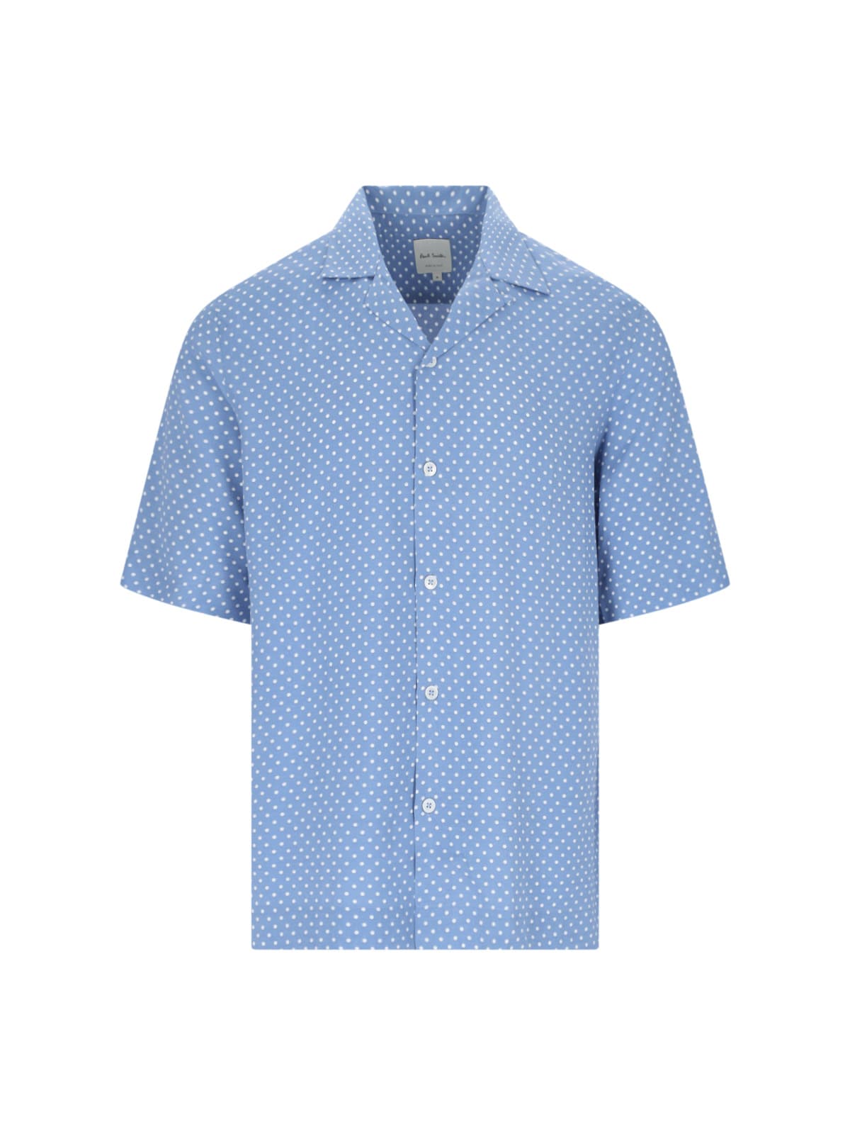 Shop Paul Smith Polka Dot Shirt In Light Blue