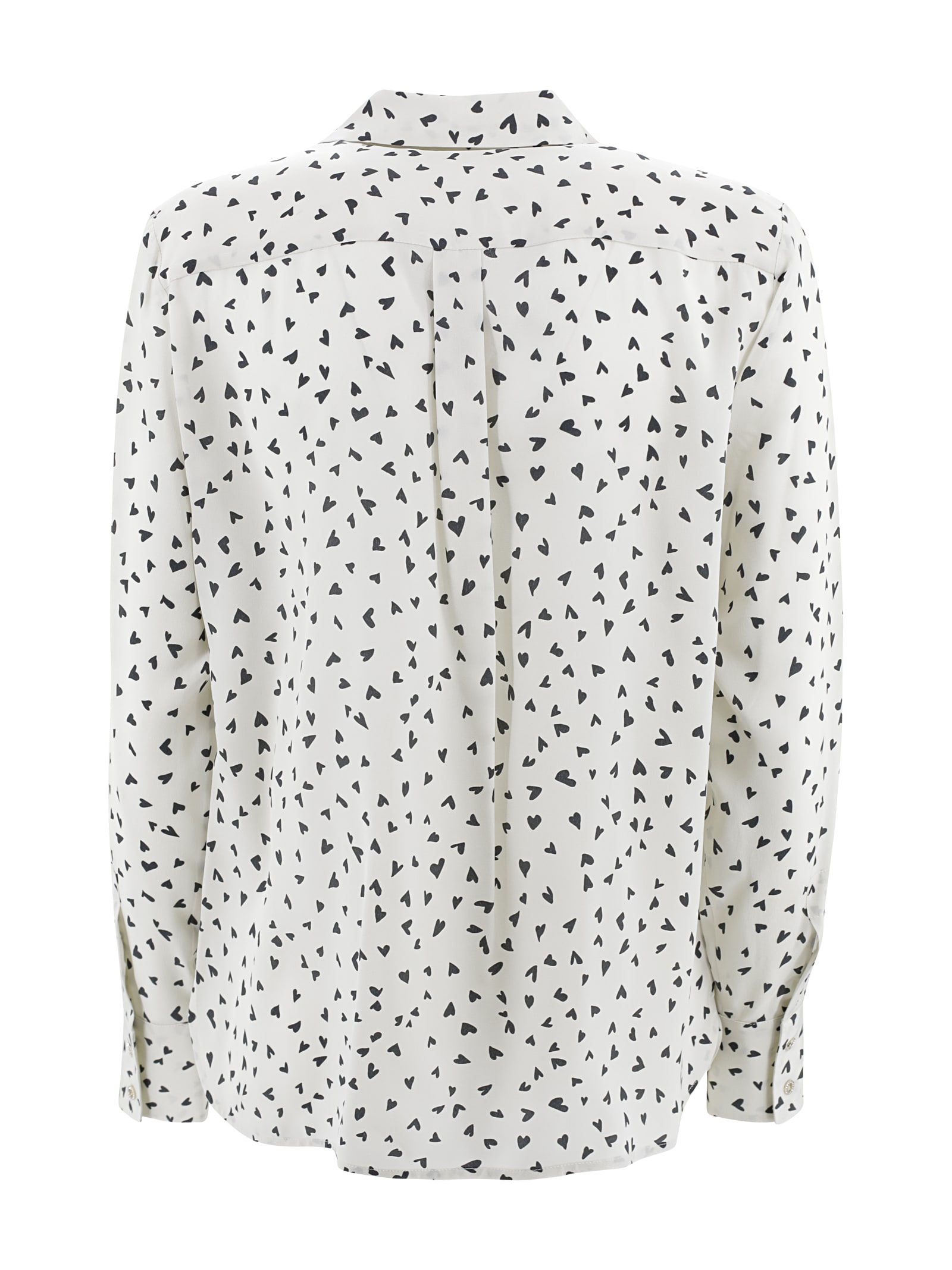 Shop Max Mara Printed Crepe De Chine Shirt In White