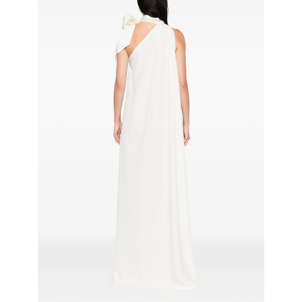 Taller Marmo One-shoulder Draped Maxi Dress In White