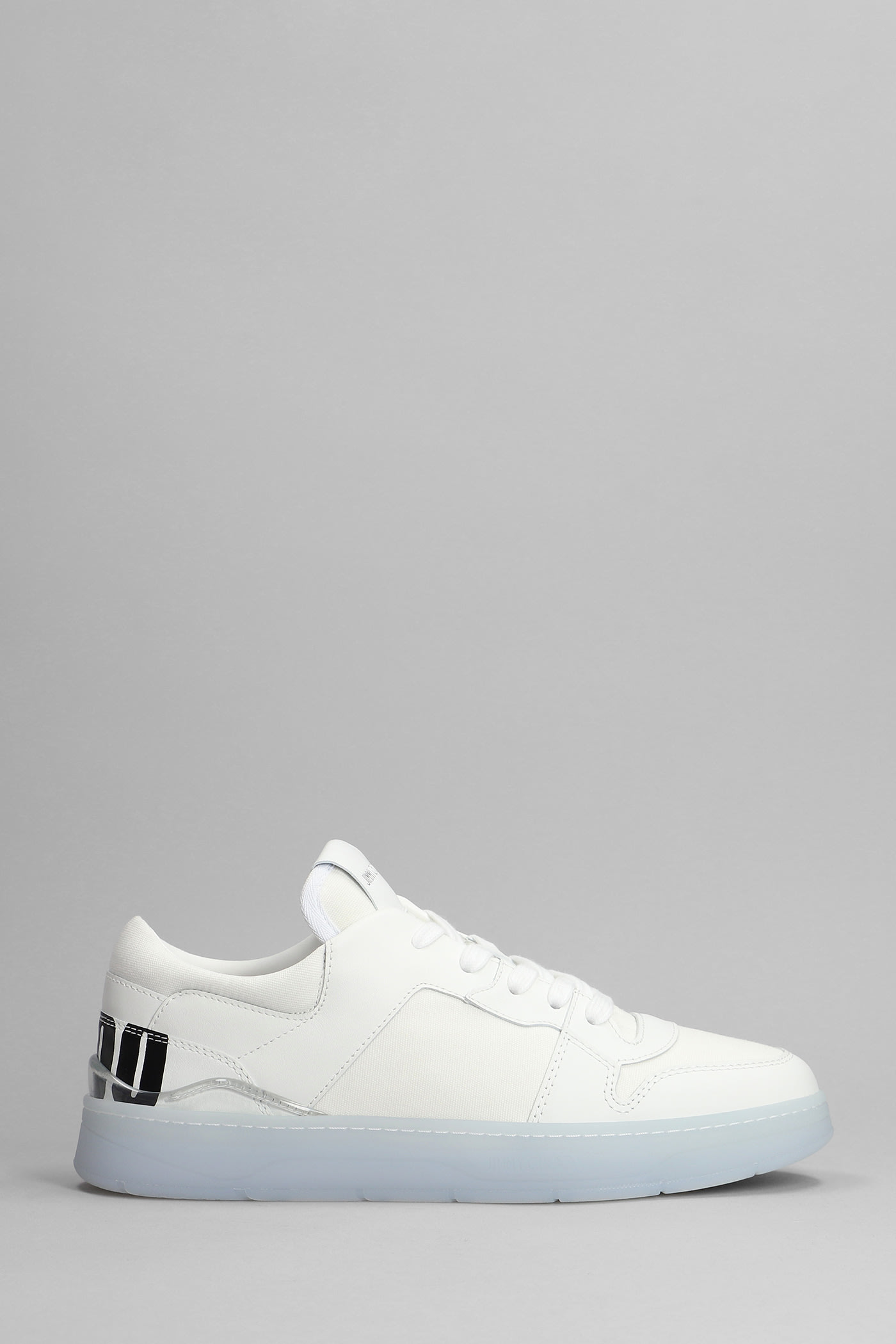 JIMMY CHOO FLORENT SNEAKERS IN WHITE COTTON