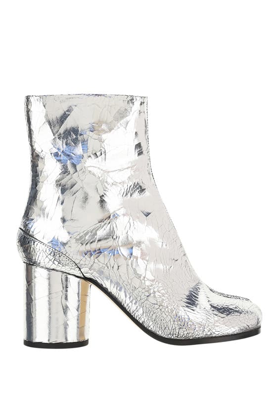 Maison Margiela Broken Mirror Boots In Silver