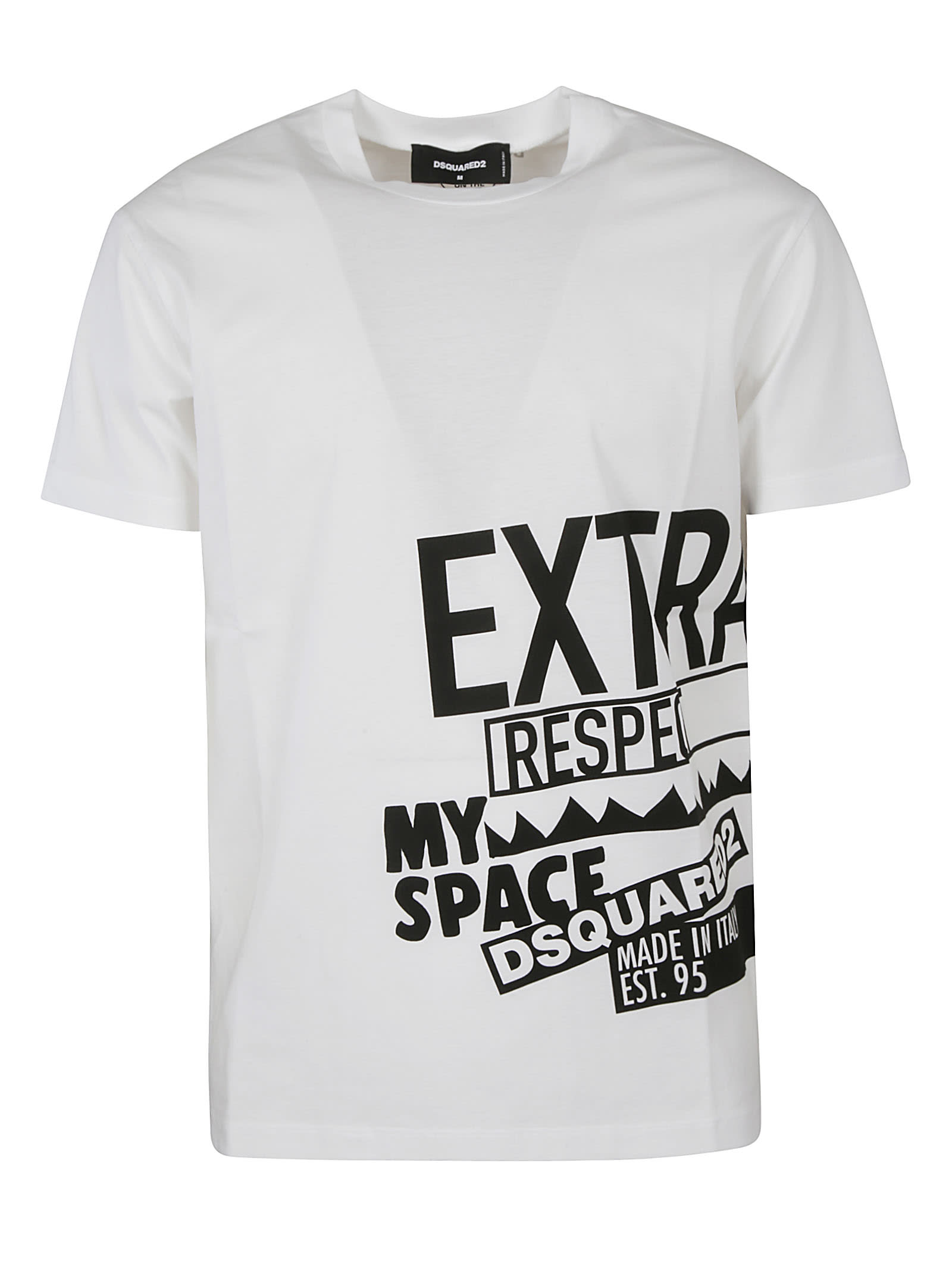 Dsquared2 Printed T-shirt In Optical White