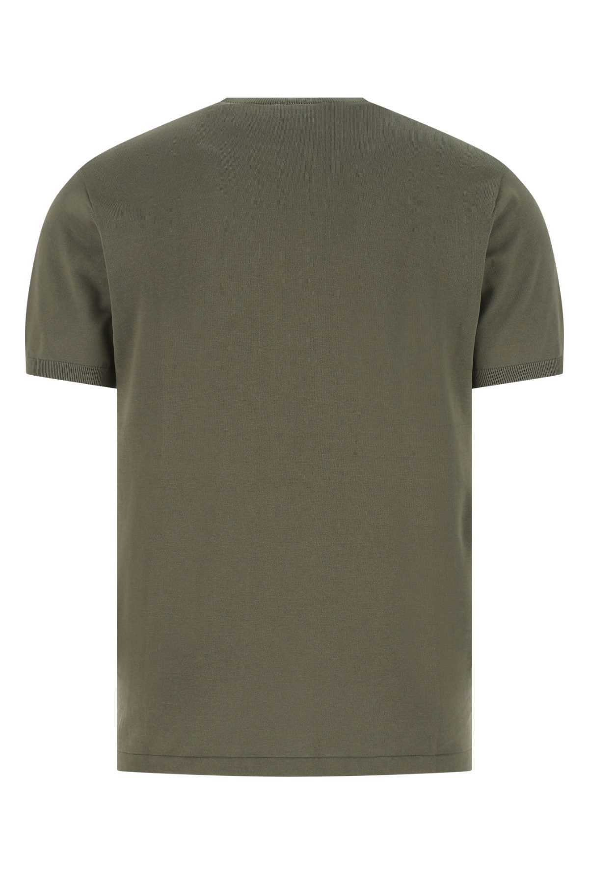 Aspesi Olive Green Cotton T-shirt In 01380