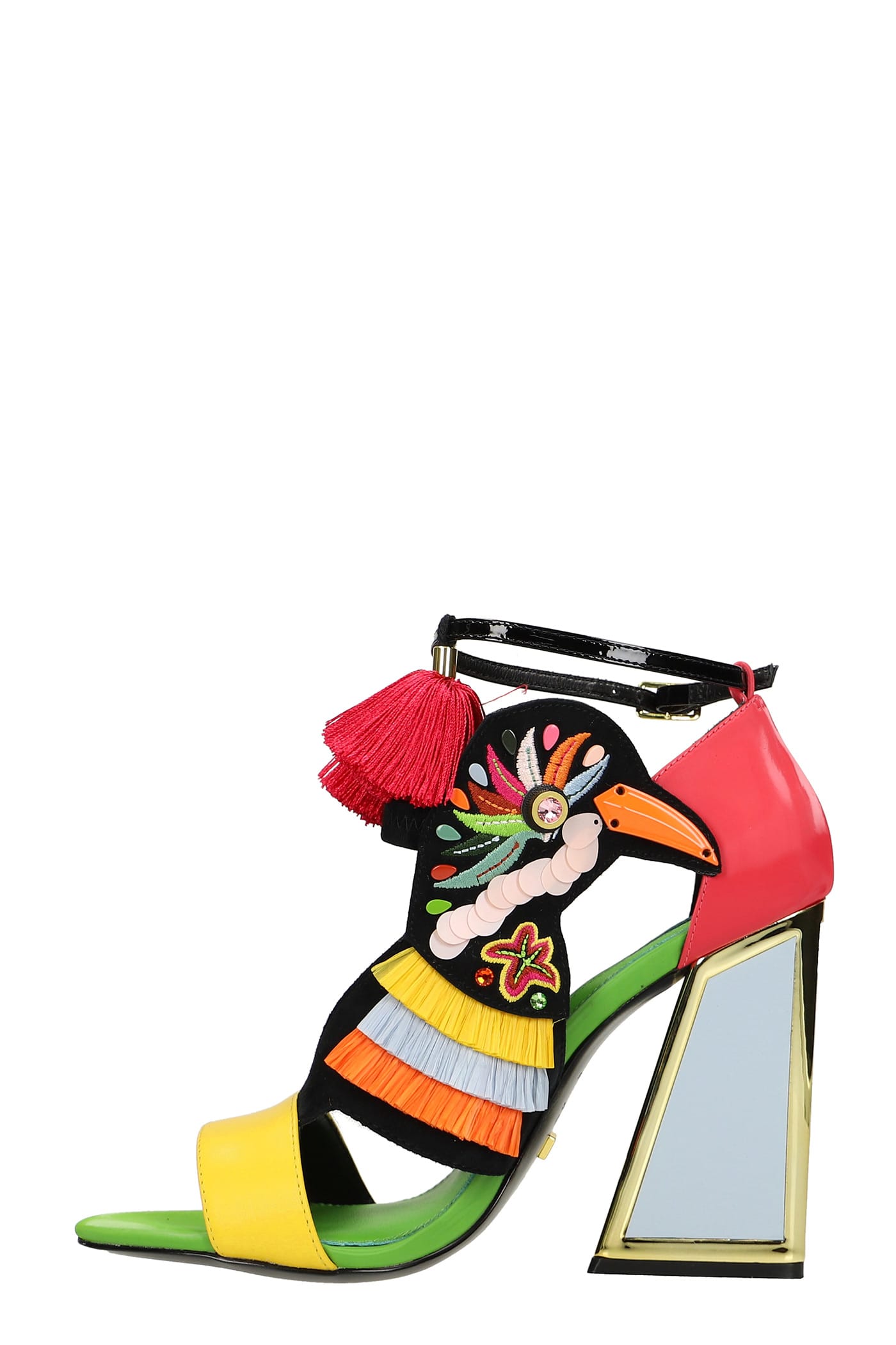 Kat Maconie Aya Multicolored Ankle-strap Sandals In Multicoloured | ModeSens