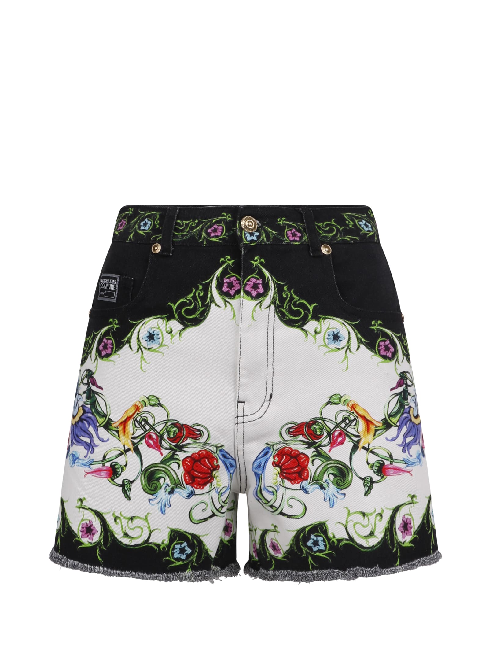 Baroque-print Short Shorts