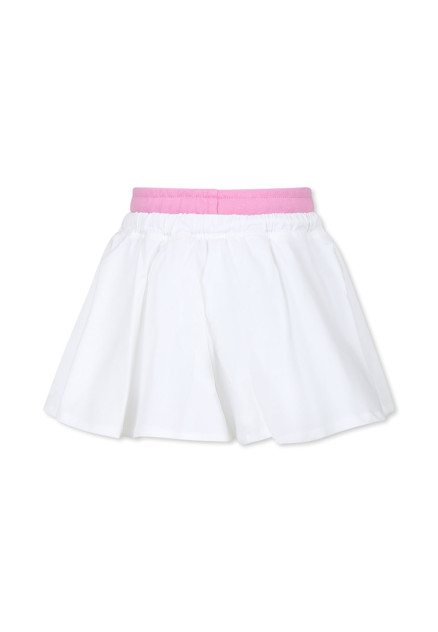Shop Msgm White Skirt For Girl With Logo